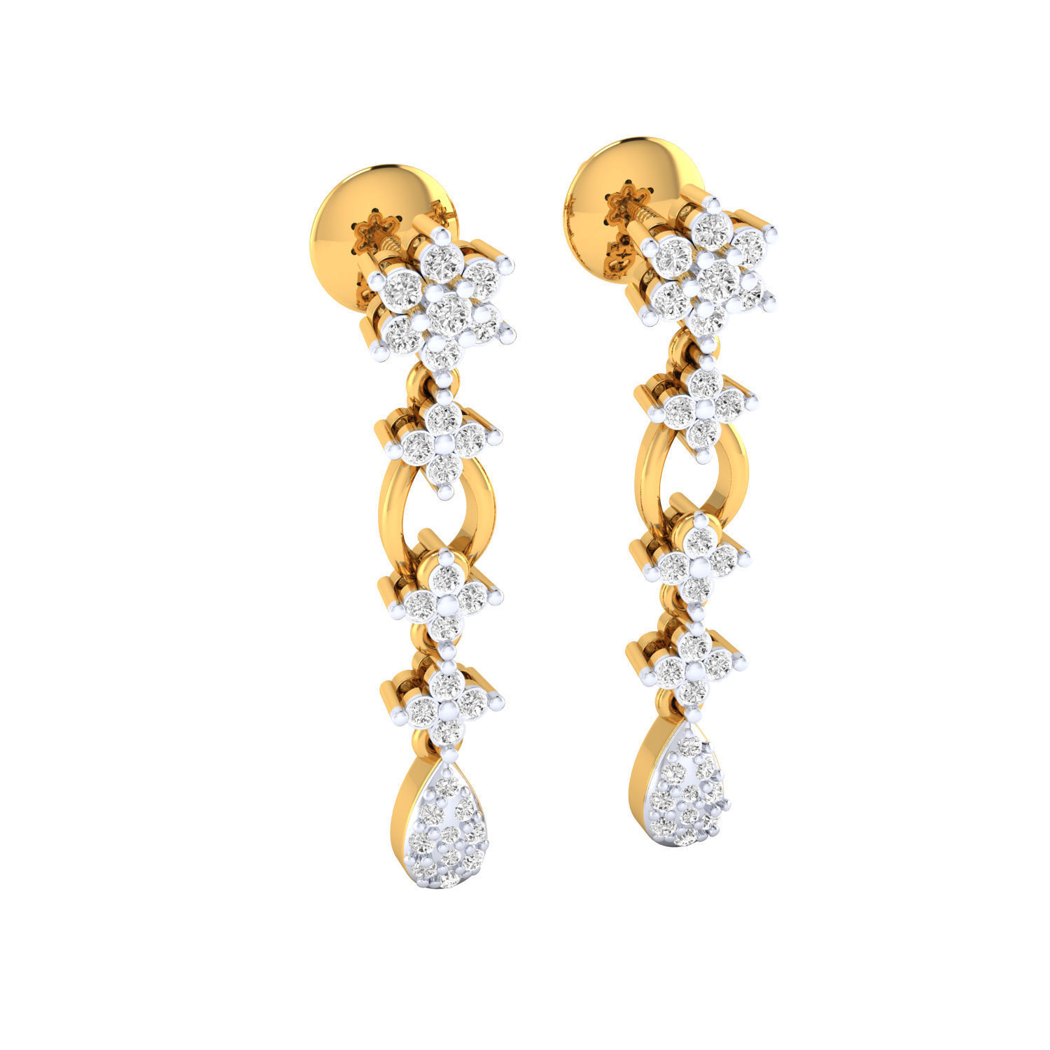 Women earrings 3dm render detail 3D print model 3D print model_17