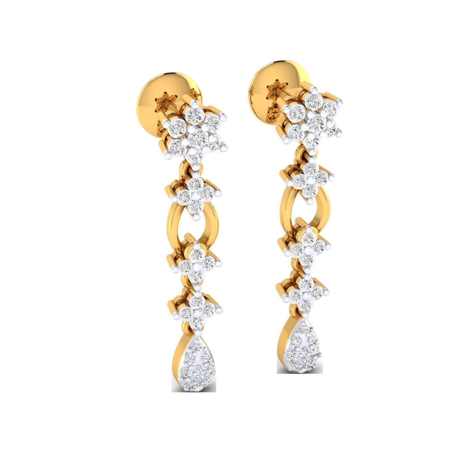 Women earrings 3dm render detail 3D print model 3D print model_18