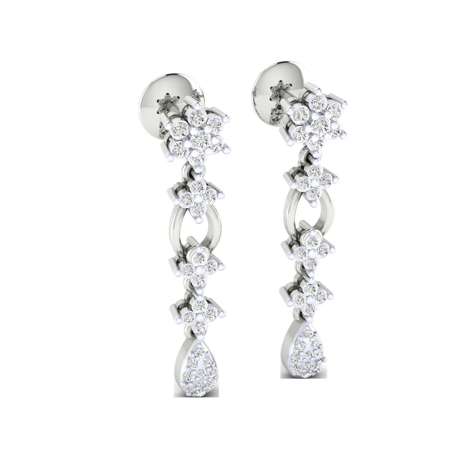 Women earrings 3dm render detail 3D print model 3D print model_5