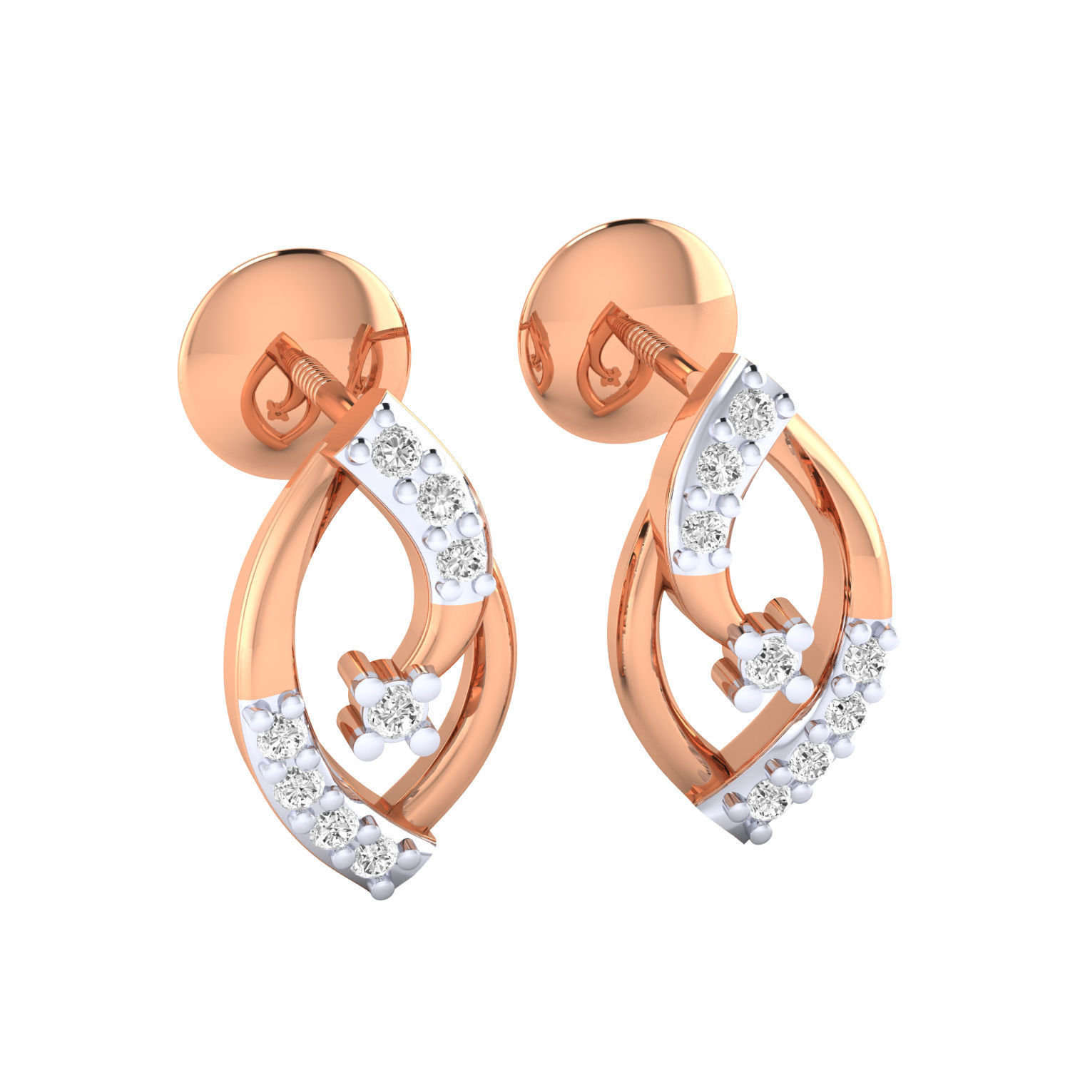 Women earrings 3dm render detail 3D print model 3D print model_1