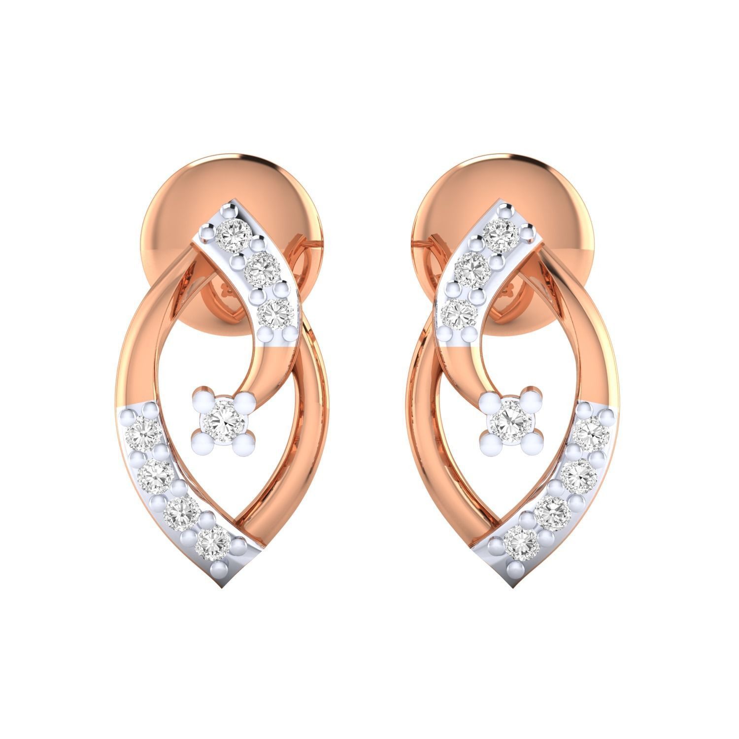 Women earrings 3dm render detail 3D print model 3D print model_4