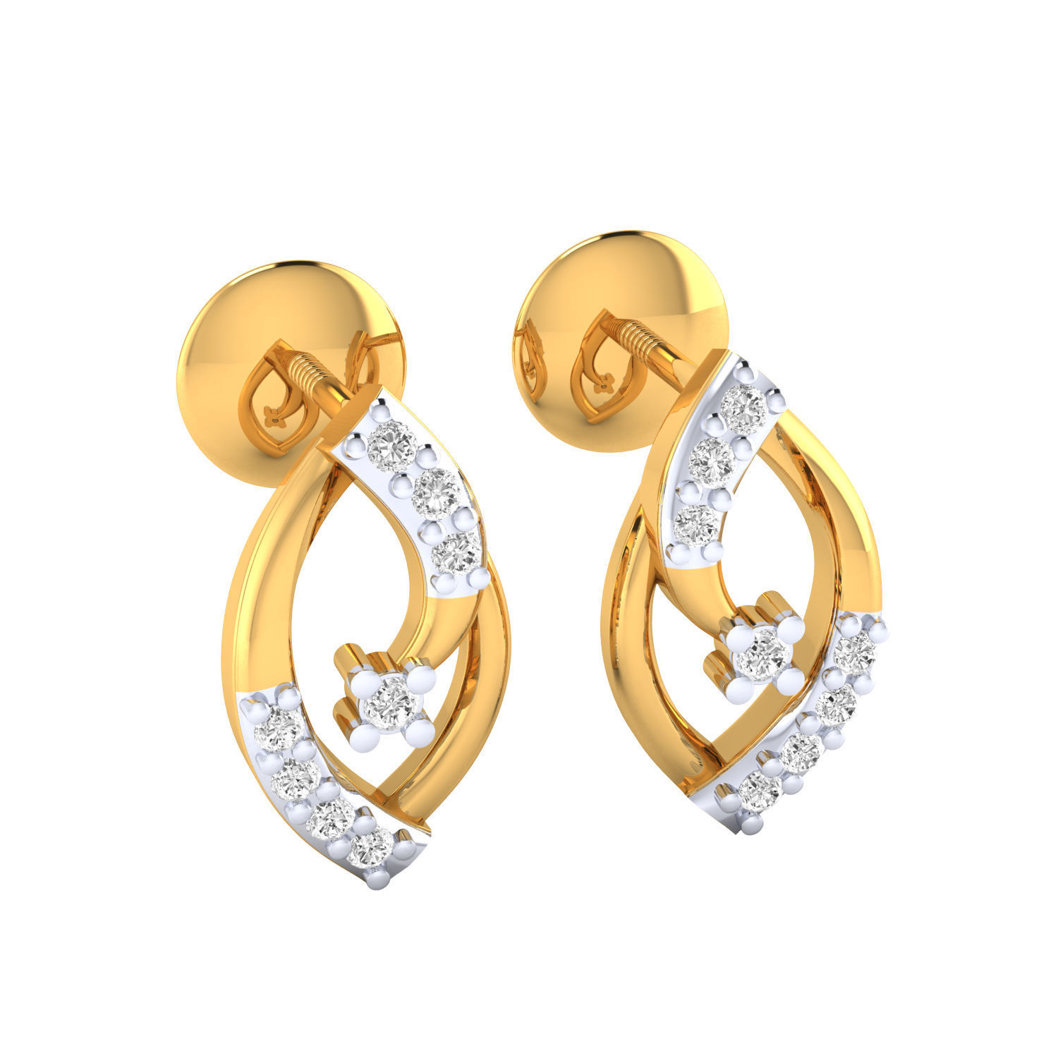 Women earrings 3dm render detail 3D print model 3D print model_10