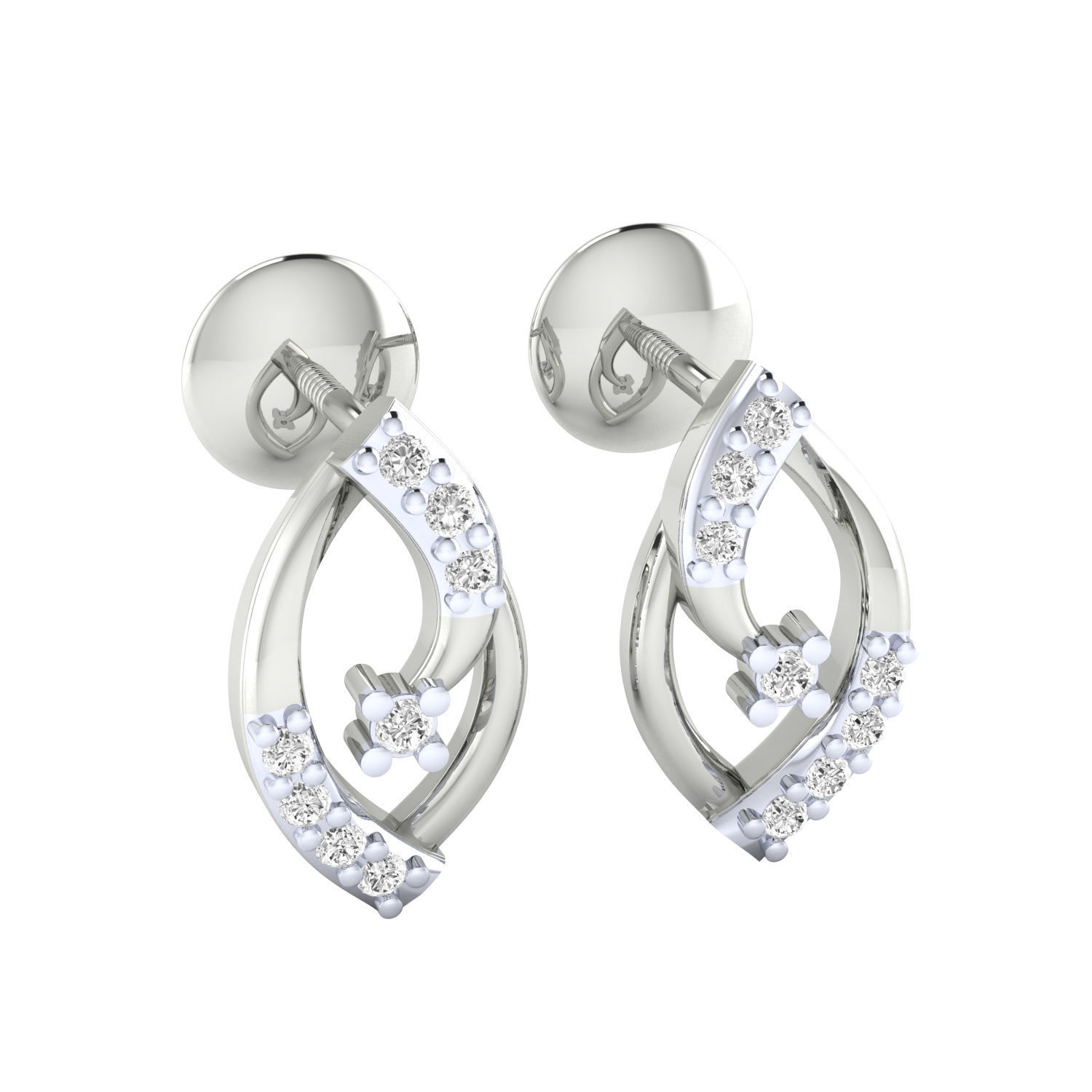 Women earrings 3dm render detail 3D print model 3D print model_5