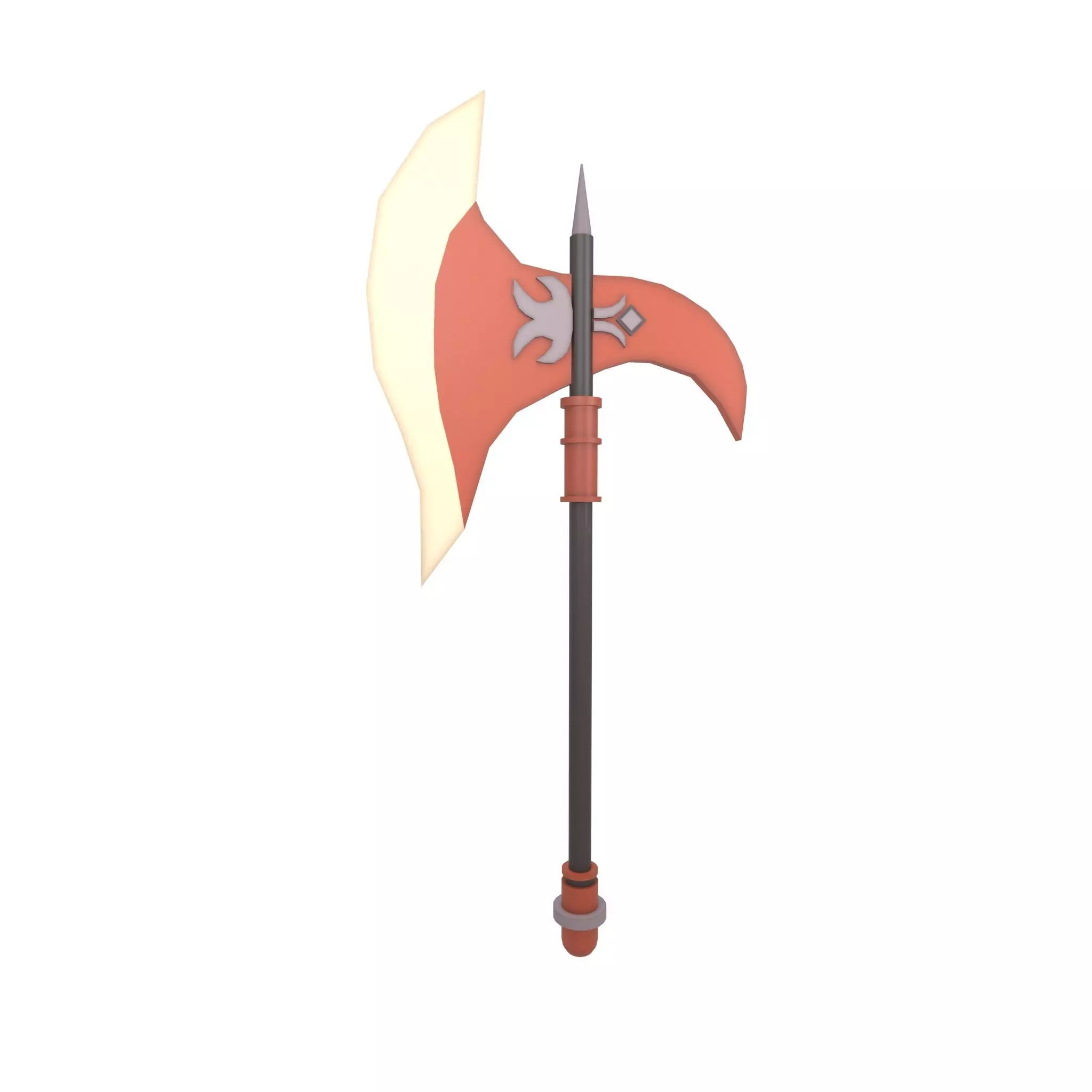 Low Poly Axe 008 Low-poly 3D model_0