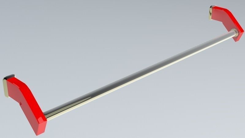 Door Pull Push Handle Free low-poly 3D model_1