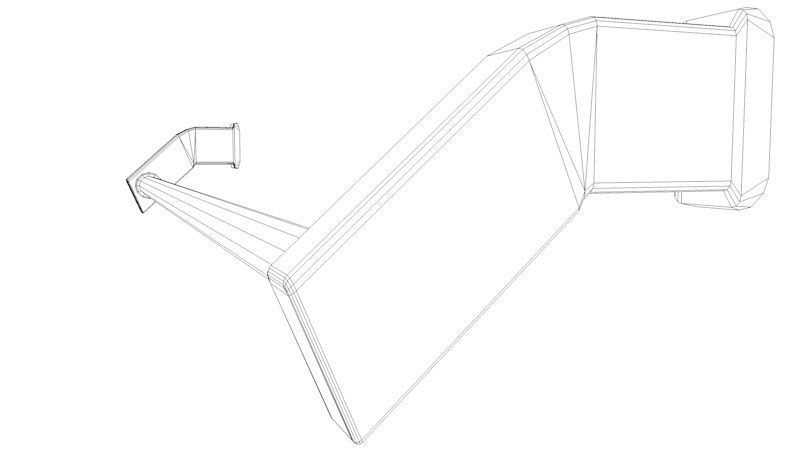 Door Pull Push Handle Free low-poly 3D model_4