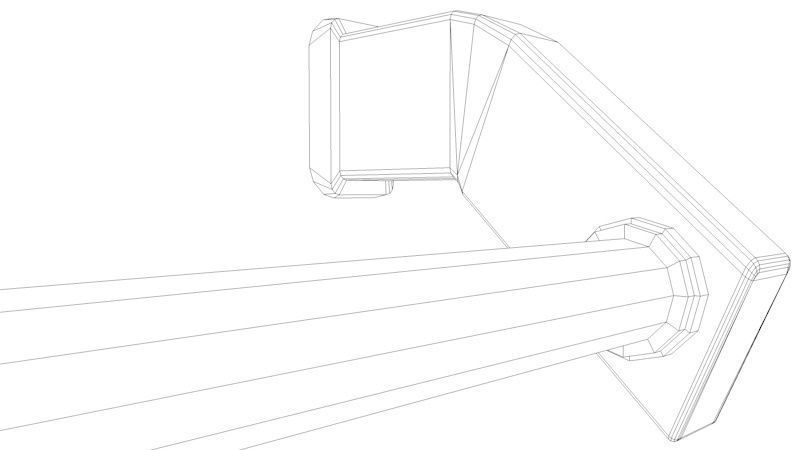 Door Pull Push Handle Free low-poly 3D model_5