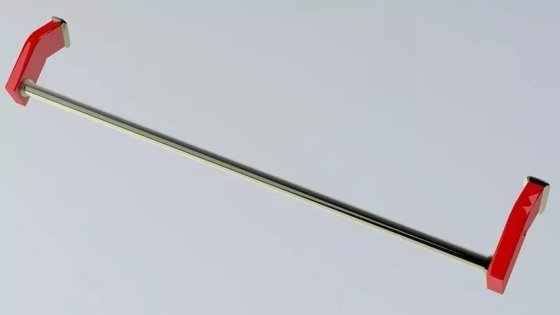 Door Pull Push Handle Free low-poly 3D model_0