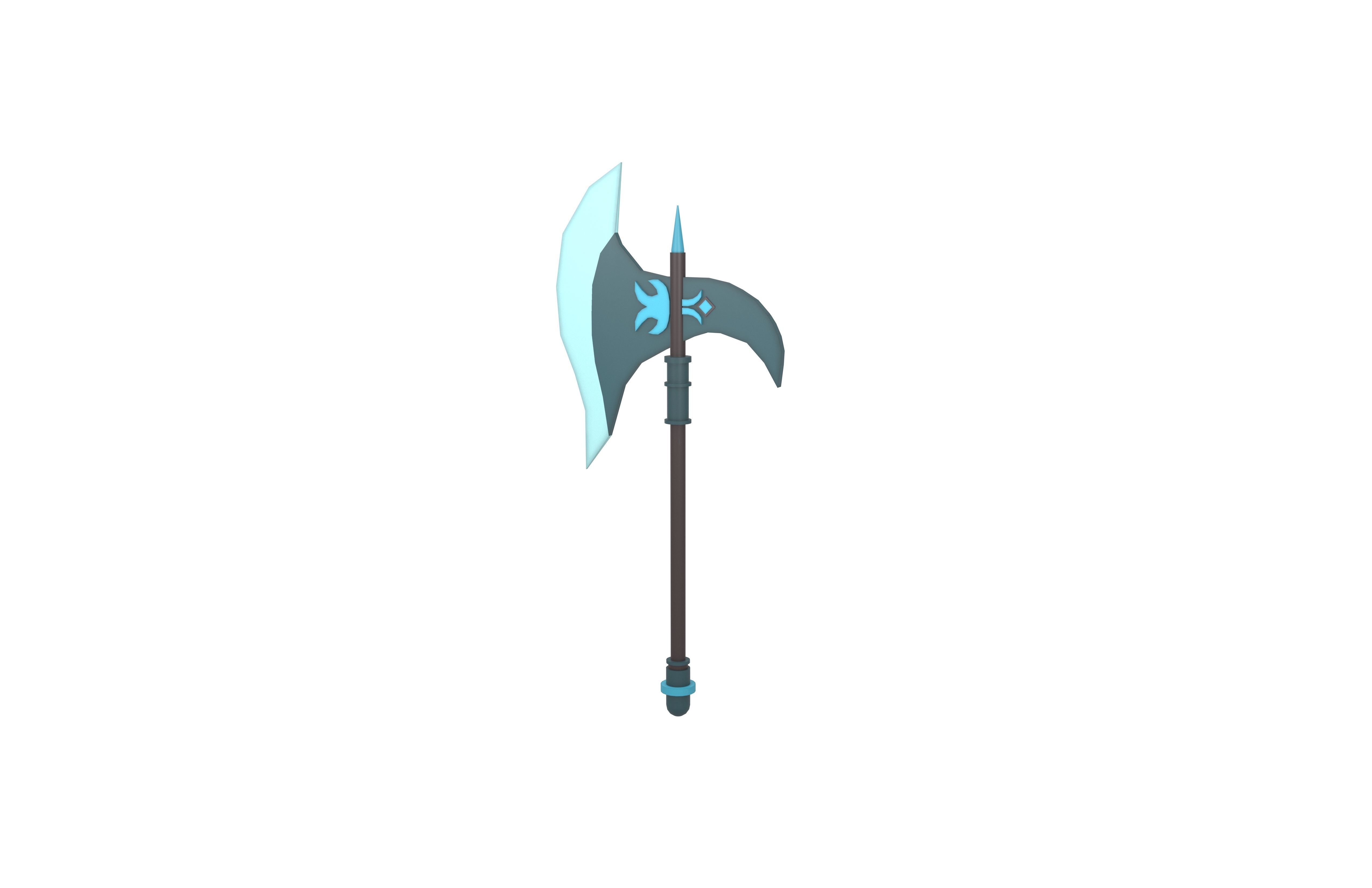 Low Poly Axe 010 Low-poly 3D model_2
