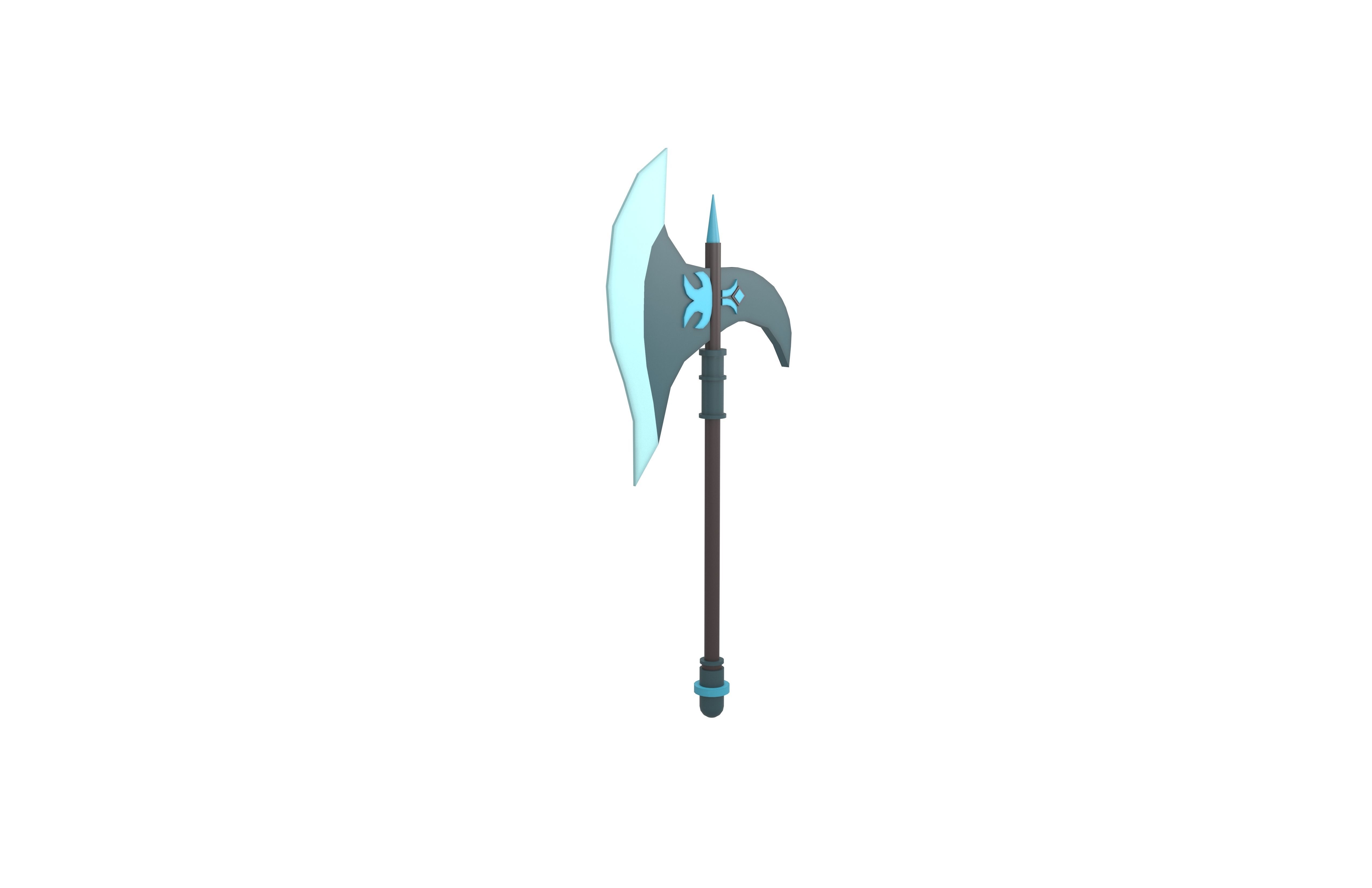 Low Poly Axe 010 Low-poly 3D model_3