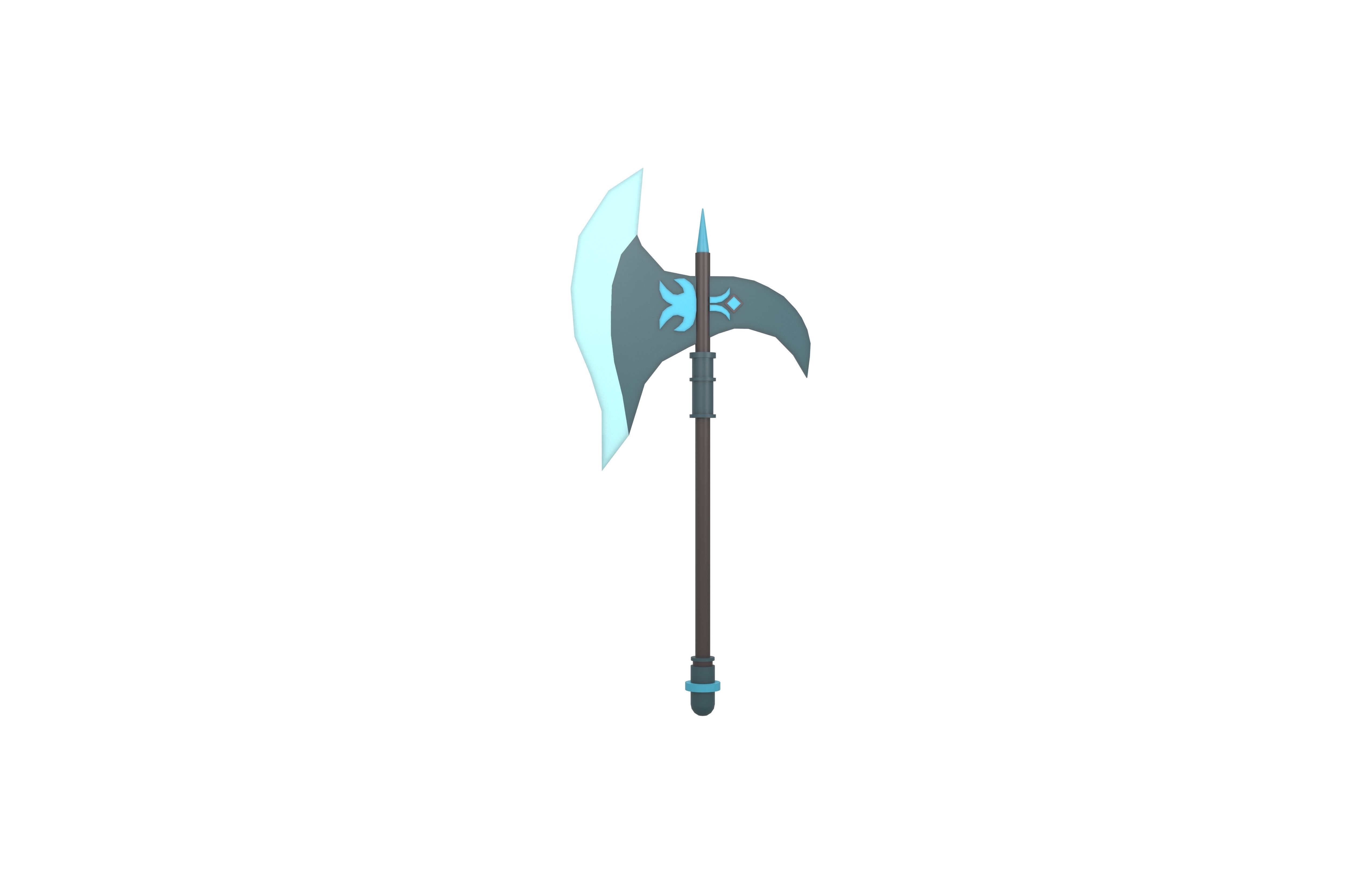 Low Poly Axe 010 Low-poly 3D model_1