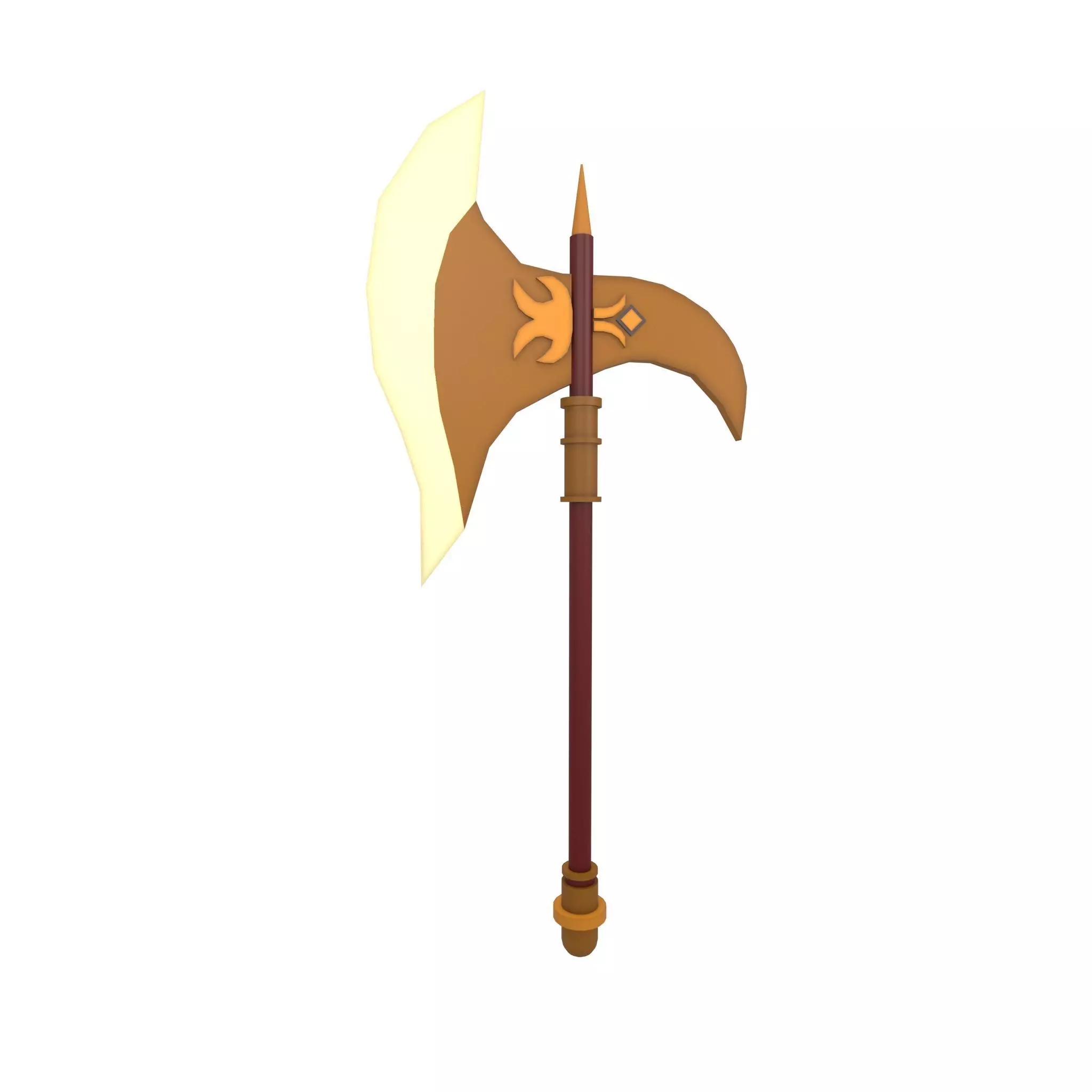 Low Poly Axe 012 Low-poly 3D model_0