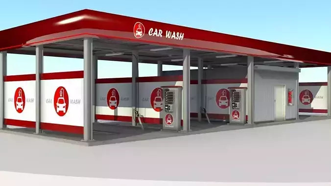 Car Wash Karcher Low-poly 3D model