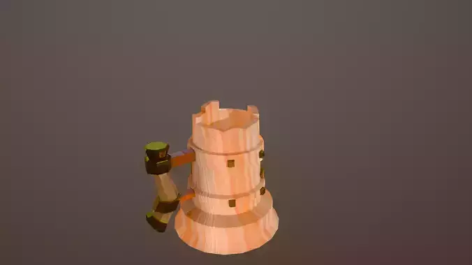 Stylized mug low poly design  3D print model