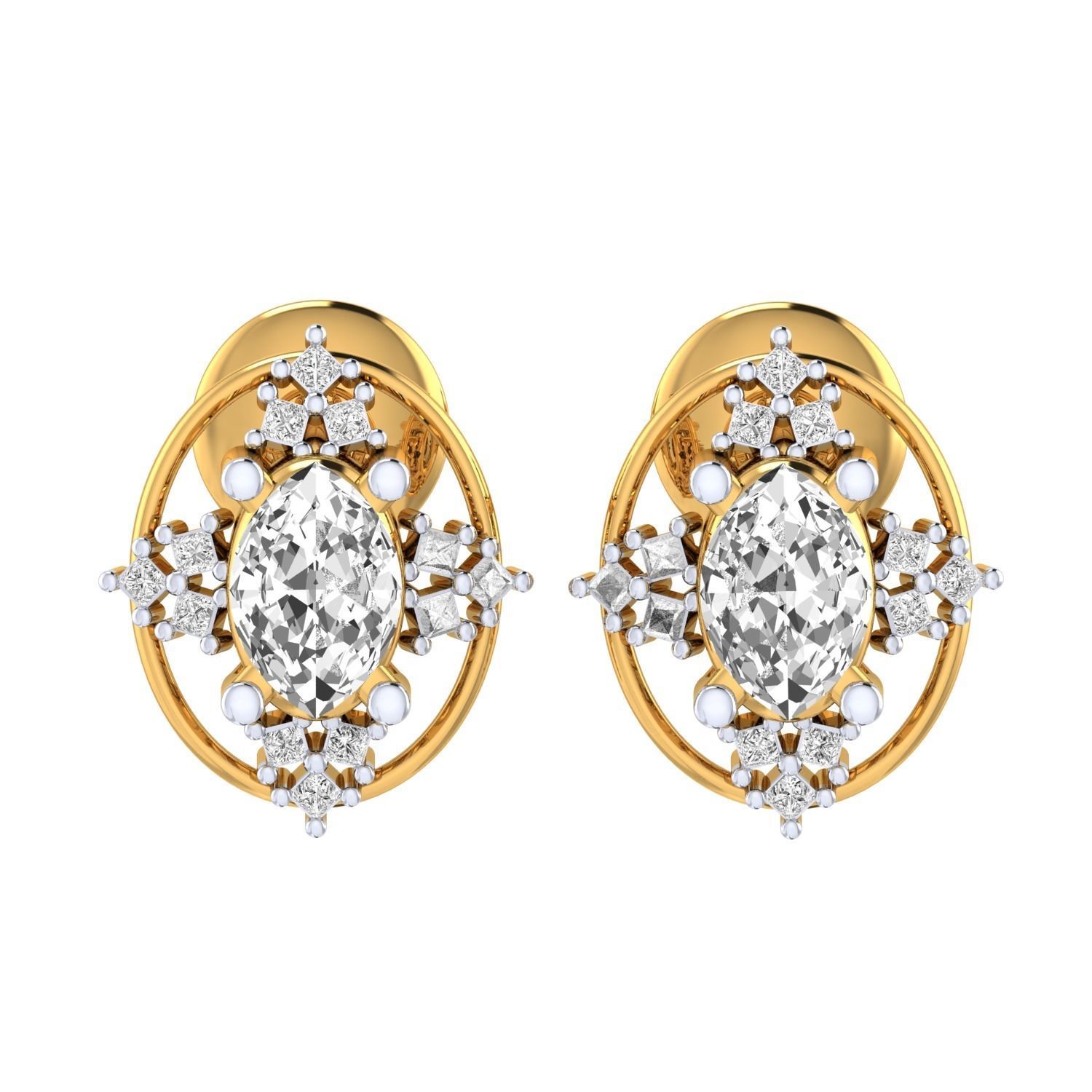 Women earrings 3dm render detail 3D print model 3D print model_13