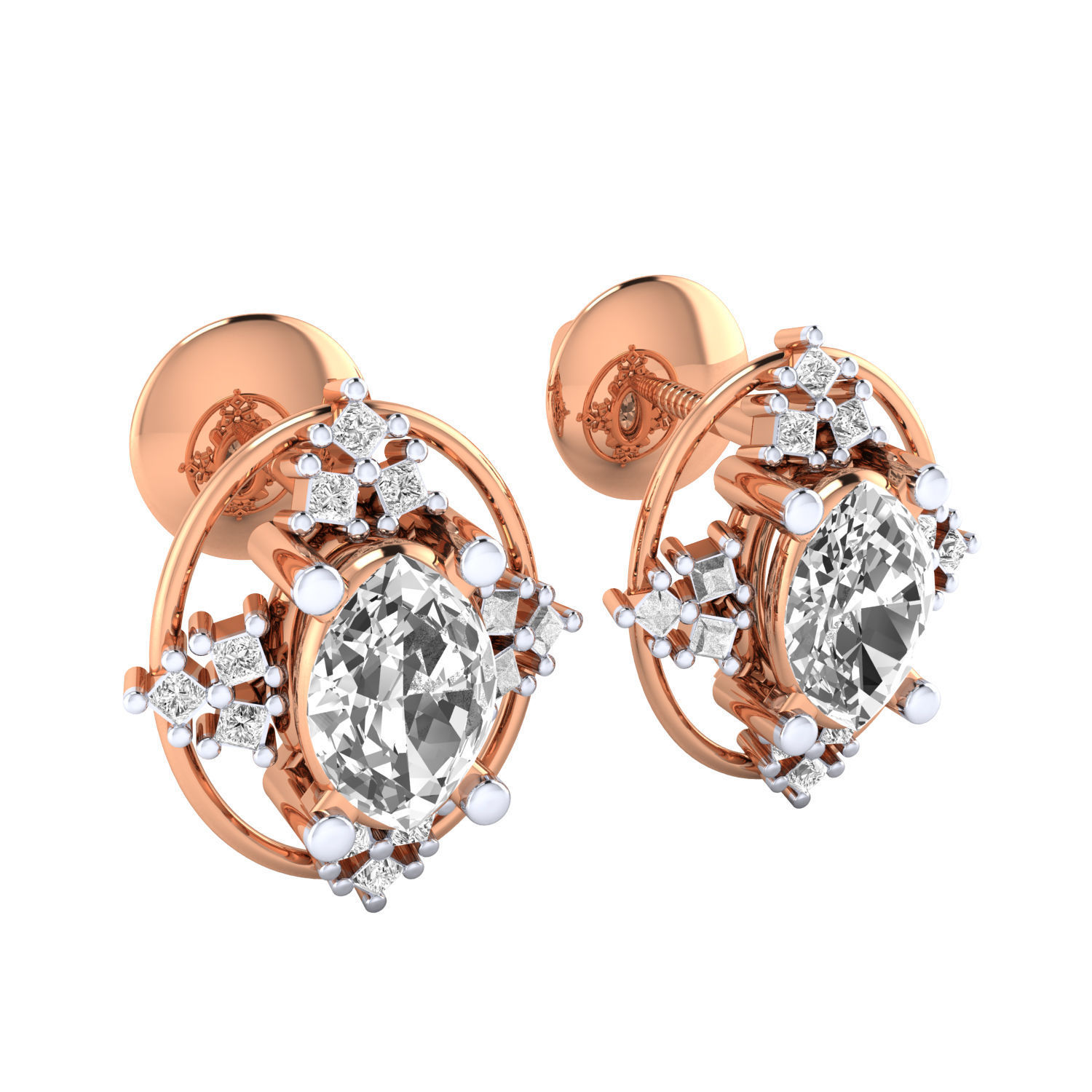 Women earrings 3dm render detail 3D print model 3D print model_1