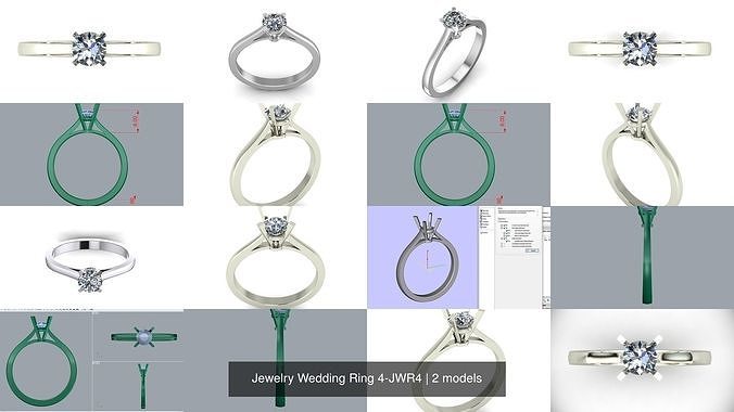 Jewelry Wedding Ring 4-JWR4 3D Model Collection
