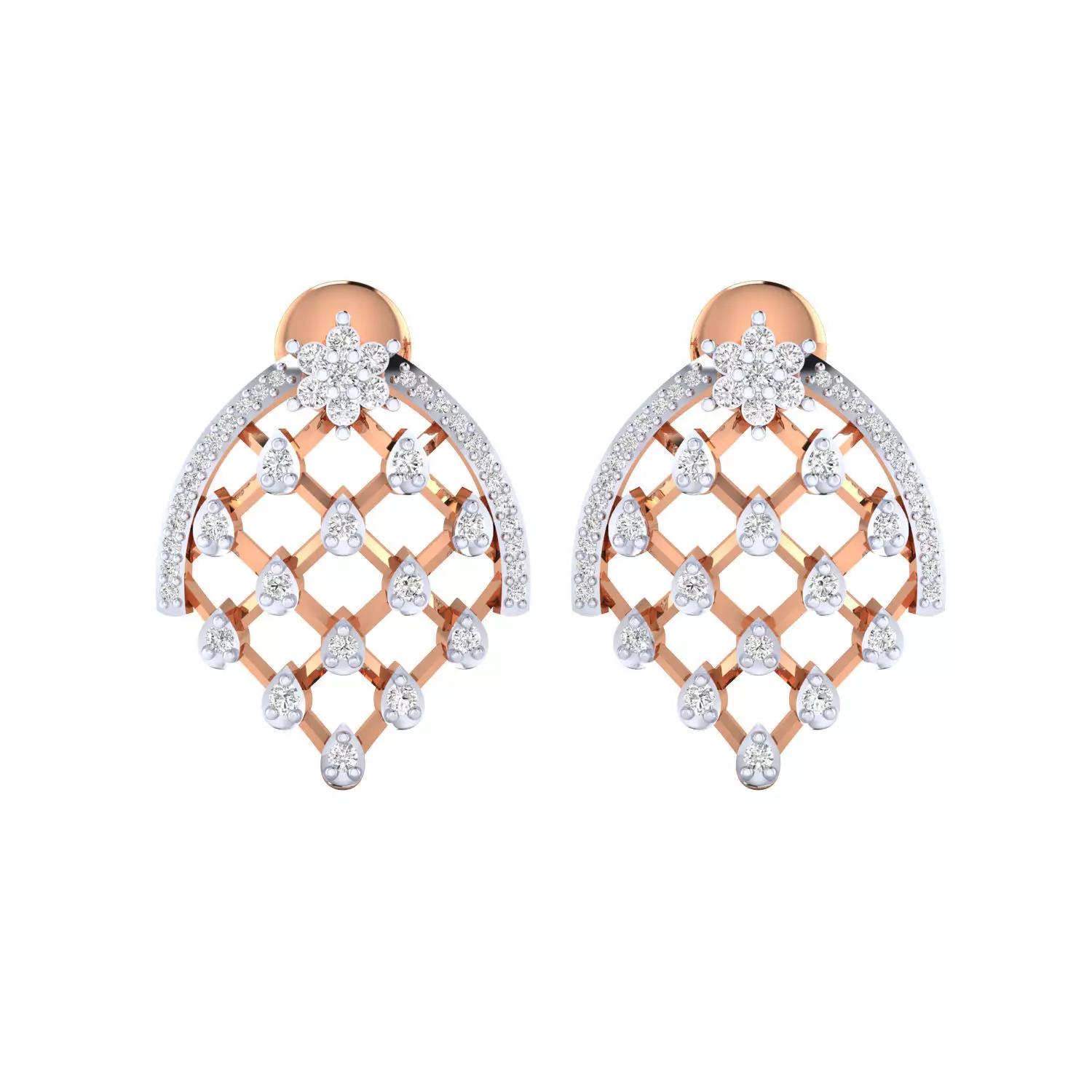 Women earrings 3dm render detail 3D print model 3D print model_0