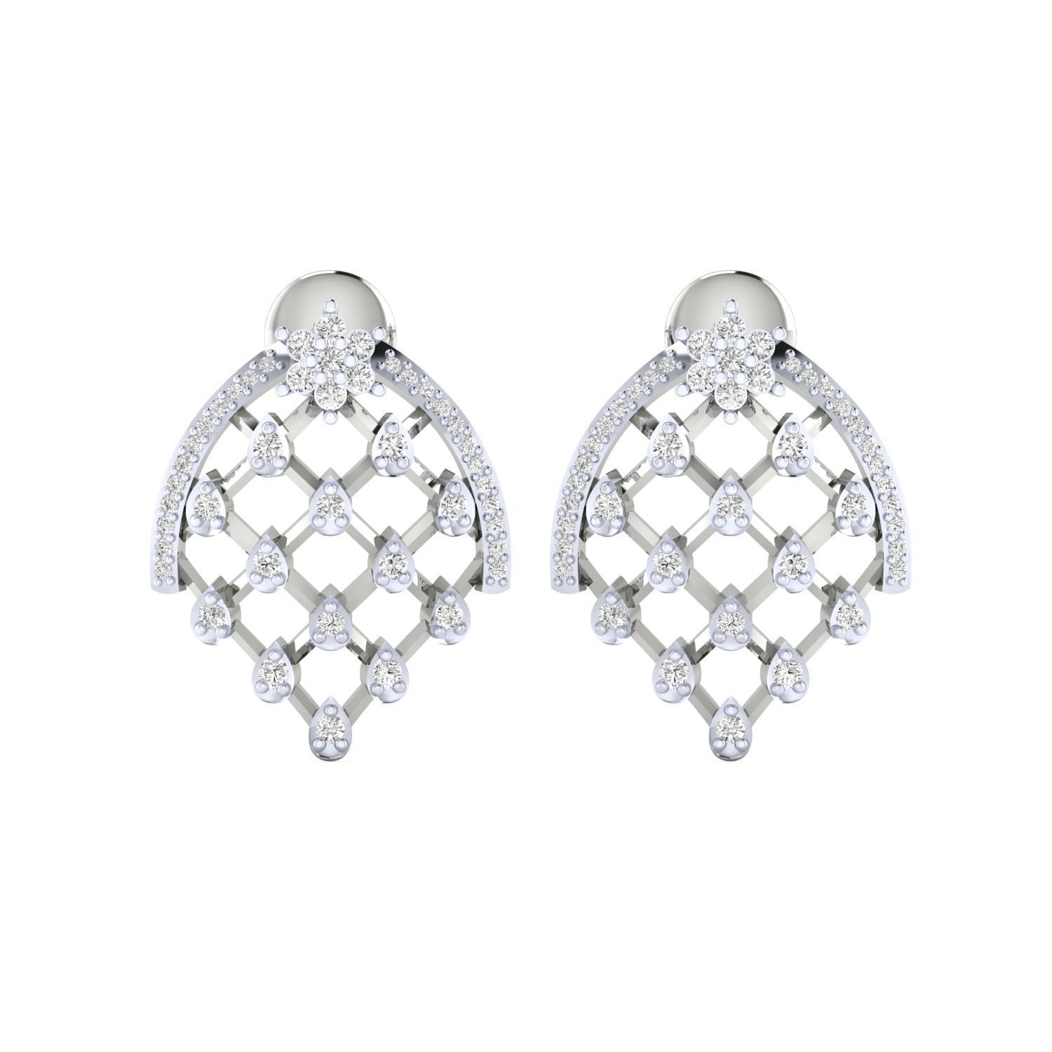 Women earrings 3dm render detail 3D print model 3D print model_12