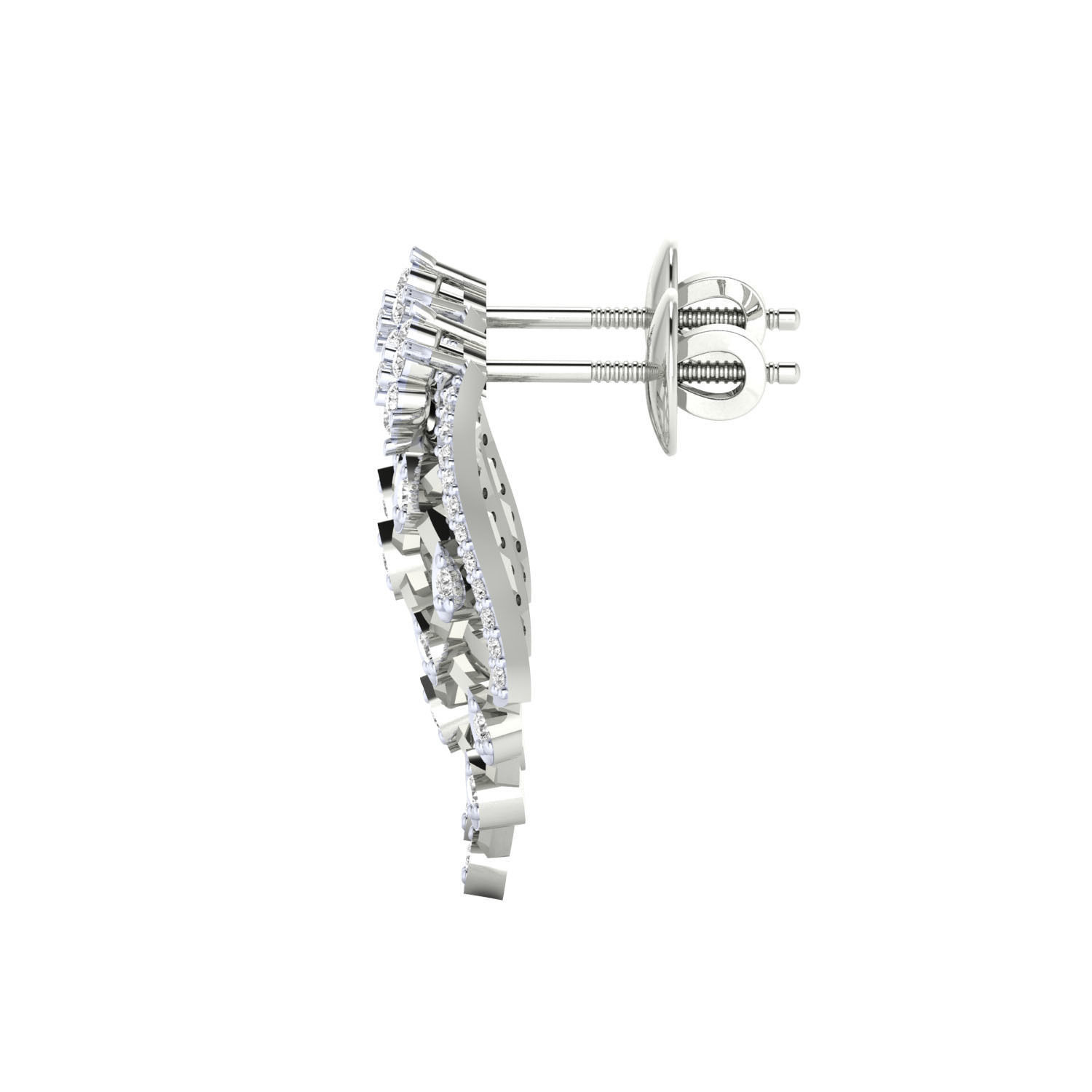 Women earrings 3dm render detail 3D print model 3D print model_9