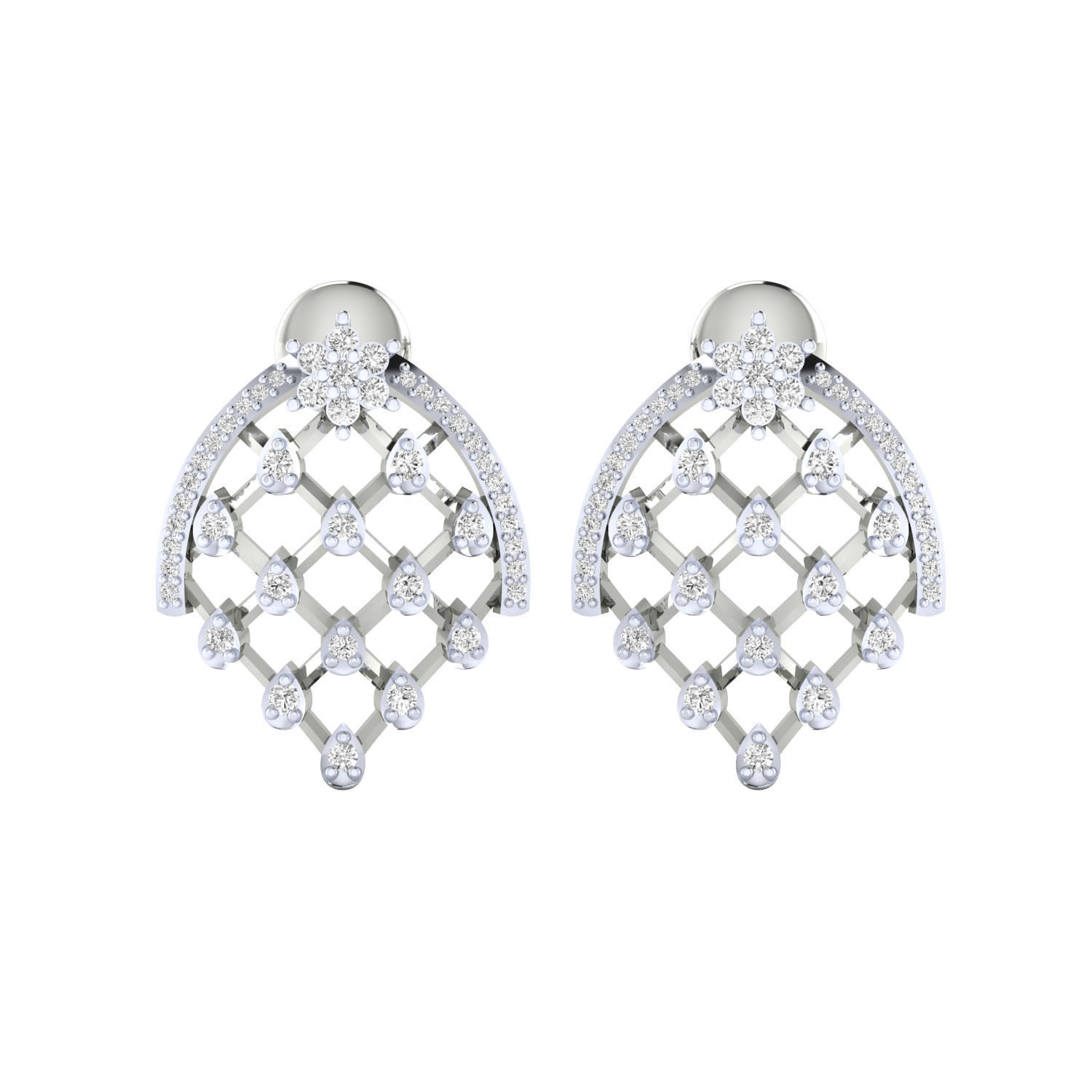 Women earrings 3dm render detail 3D print model 3D print model_11