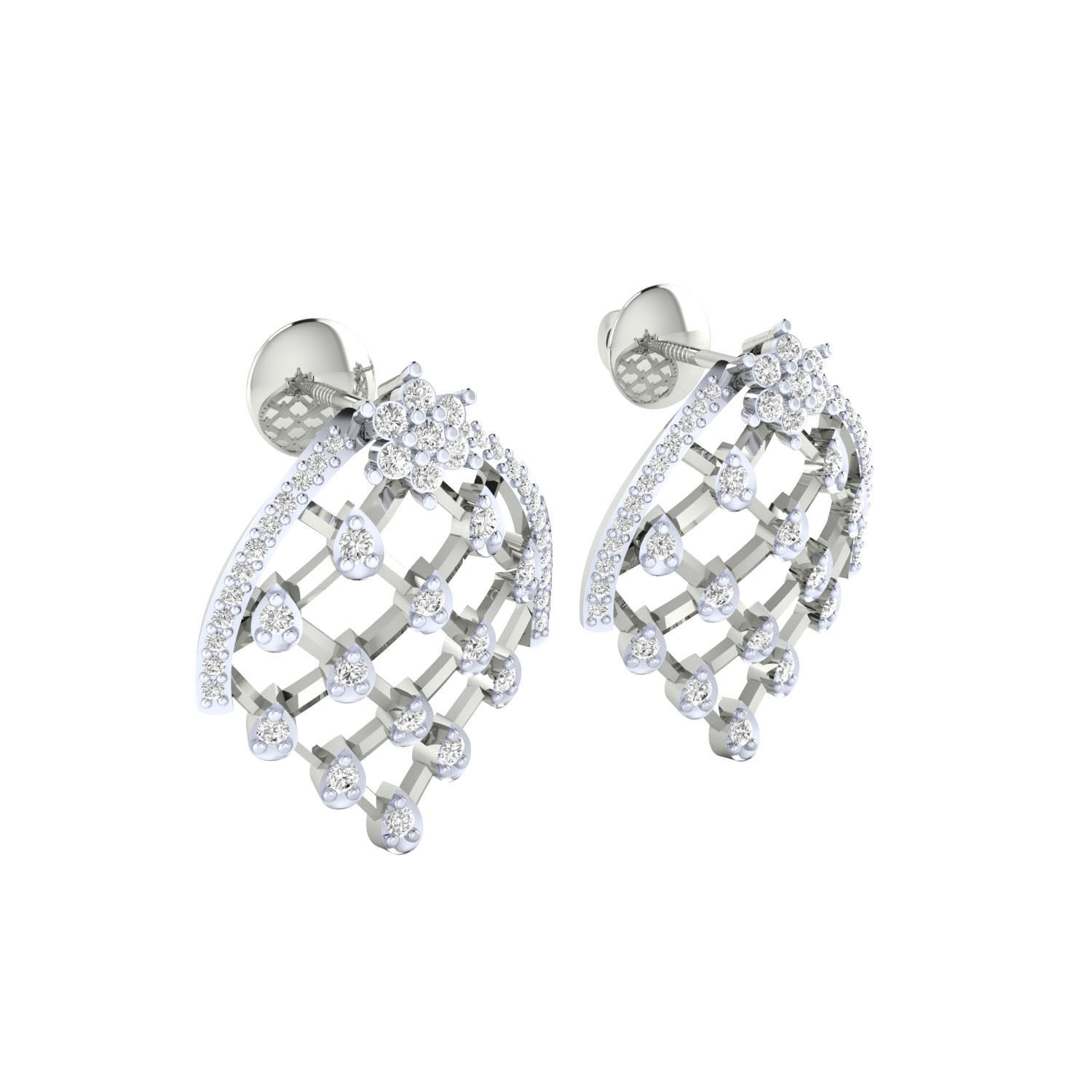 Women earrings 3dm render detail 3D print model 3D print model_7