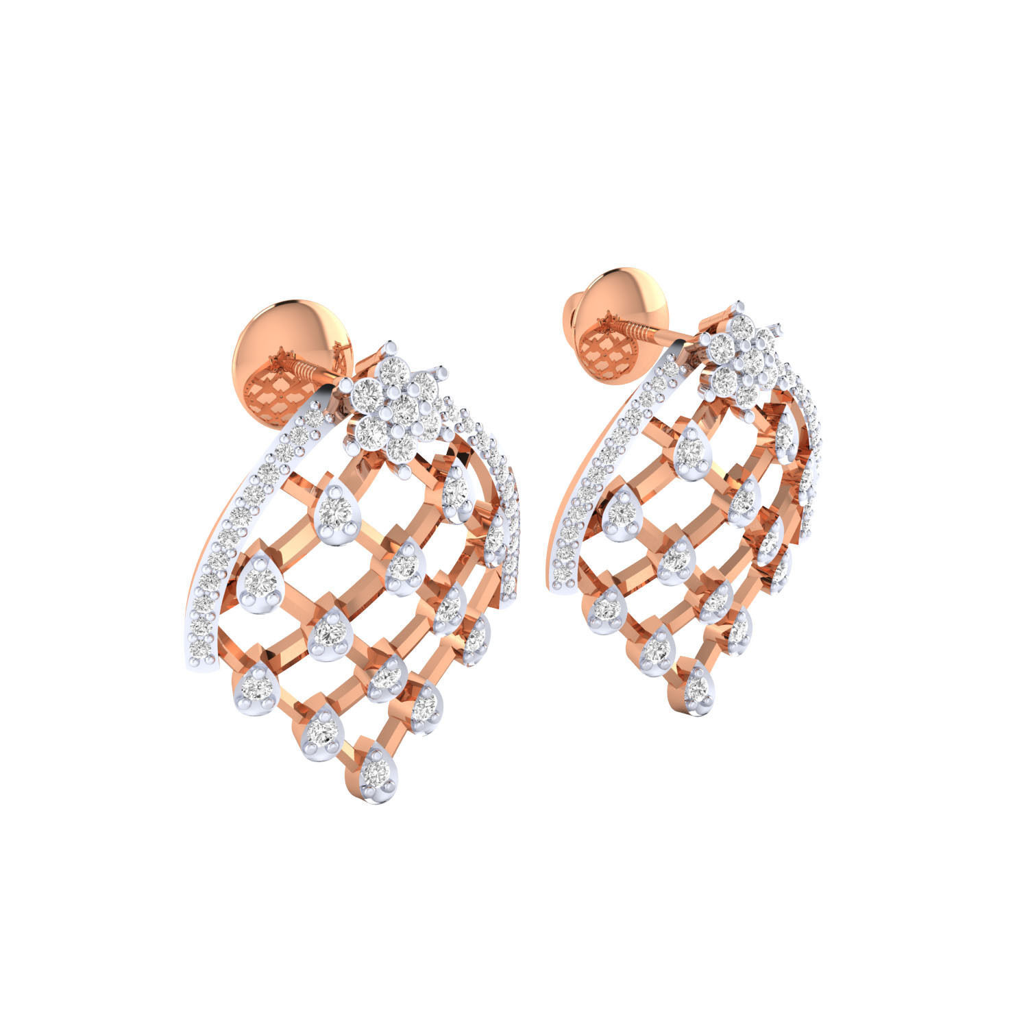 Women earrings 3dm render detail 3D print model 3D print model_1