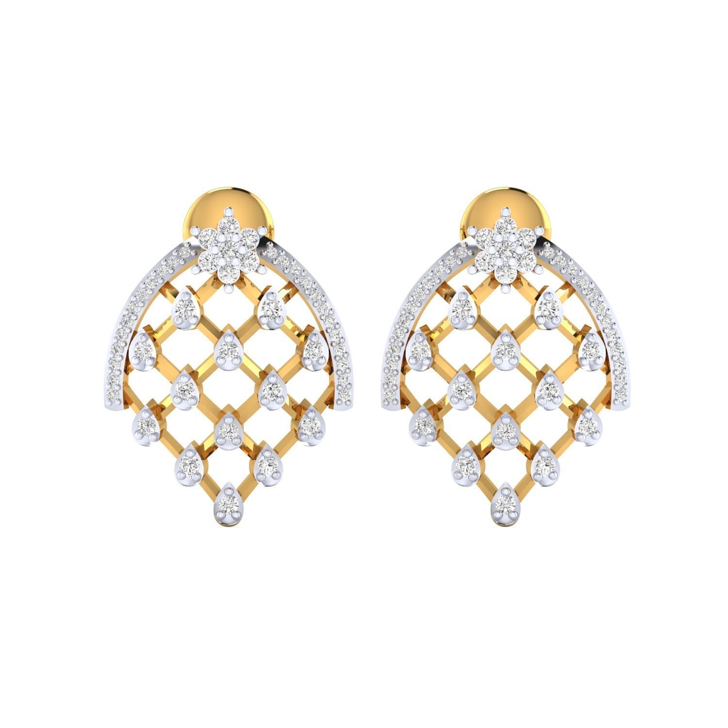 Women earrings 3dm render detail 3D print model 3D print model_18