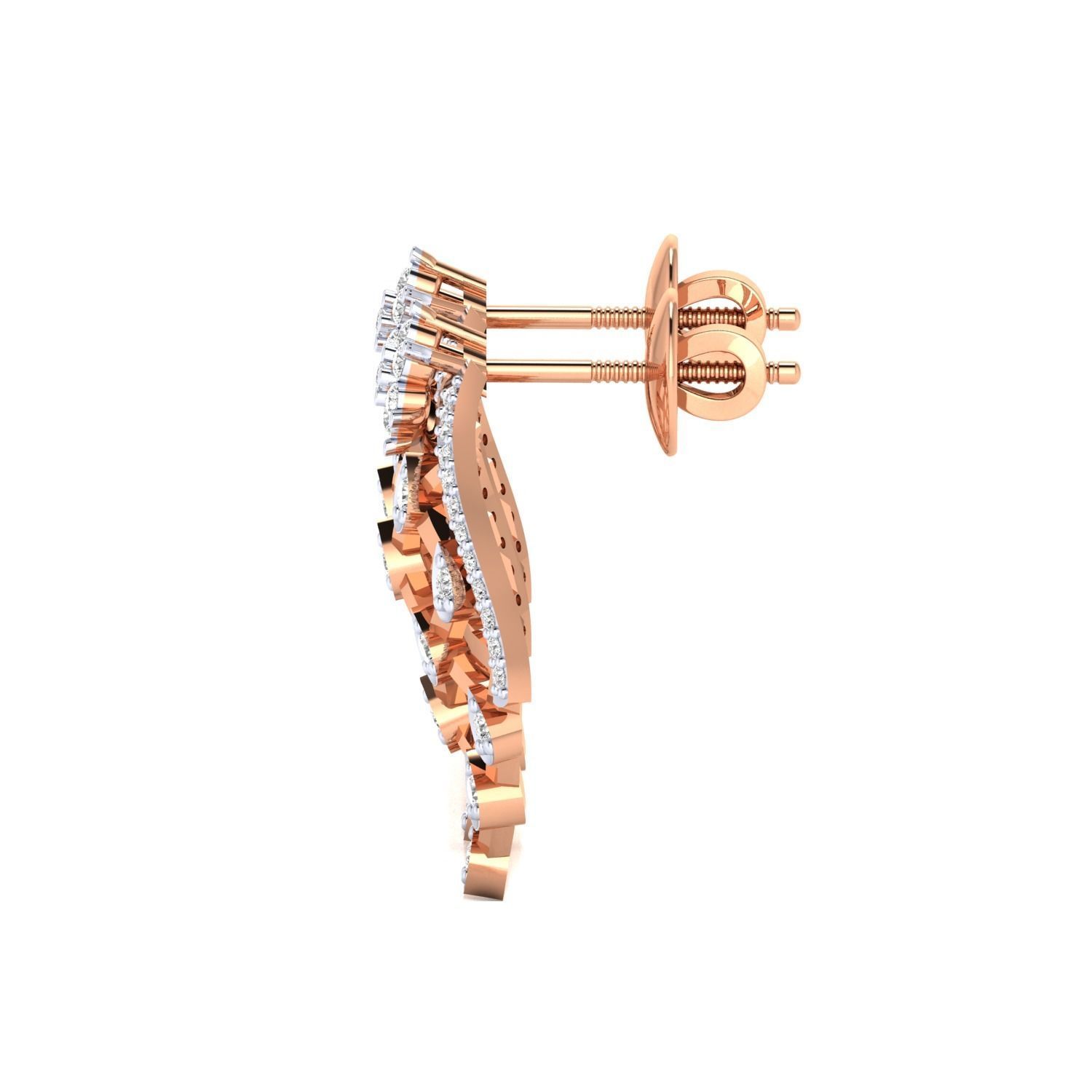 Women earrings 3dm render detail 3D print model 3D print model_4