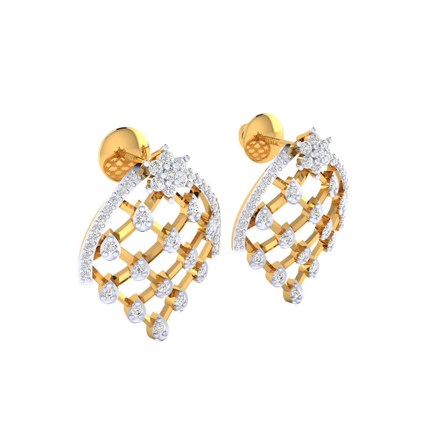 Women earrings 3dm render detail 3D print model 3D print model_13