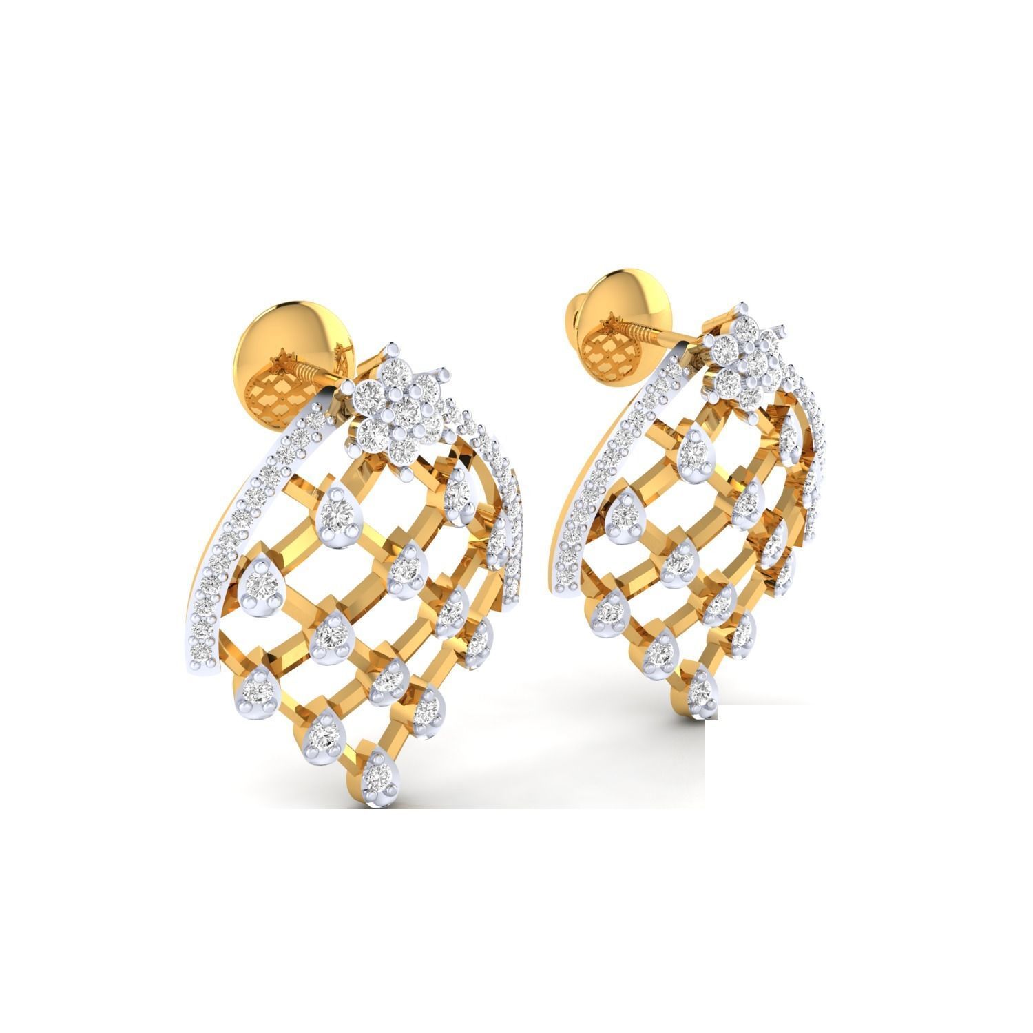 Women earrings 3dm render detail 3D print model 3D print model_14