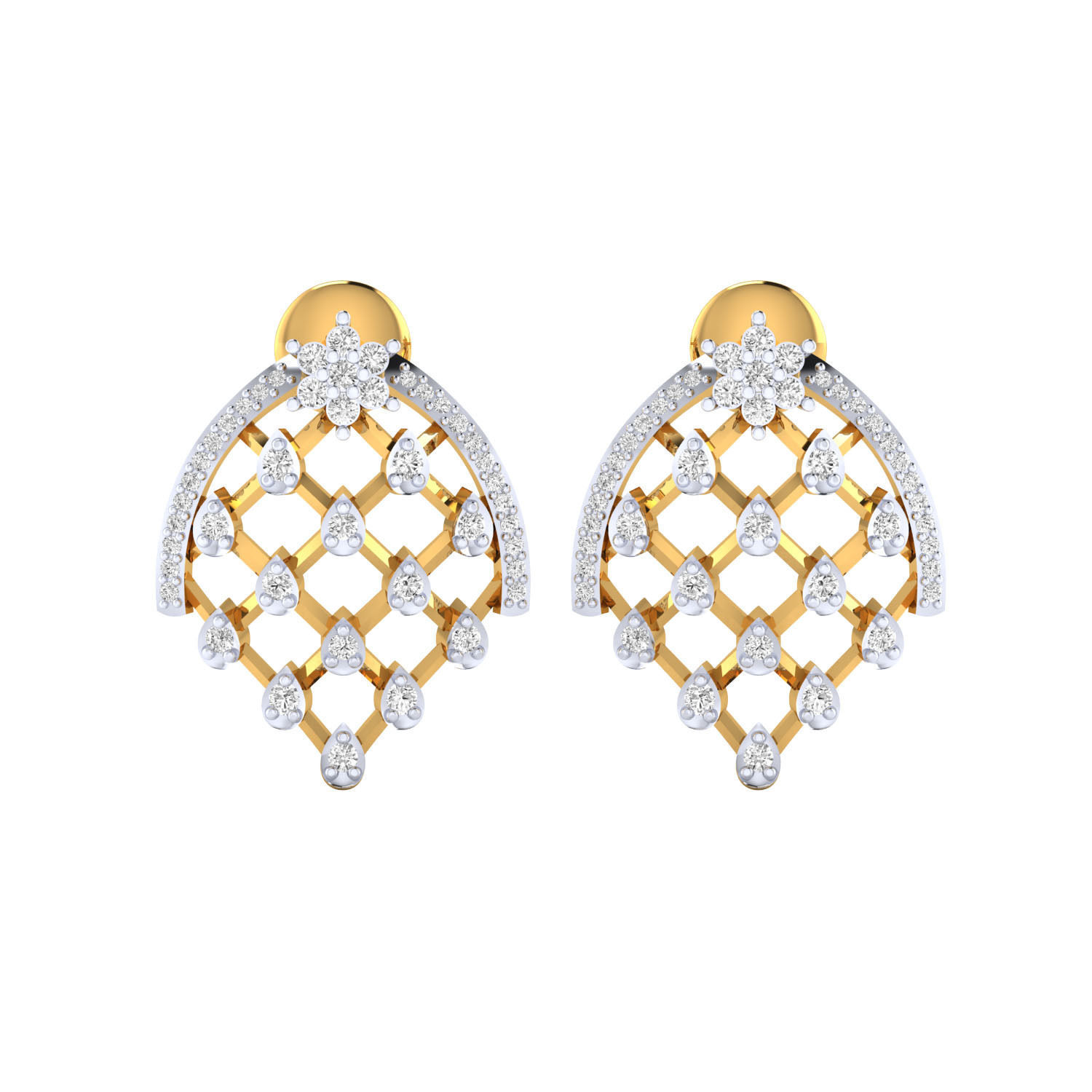 Women earrings 3dm render detail 3D print model 3D print model_17