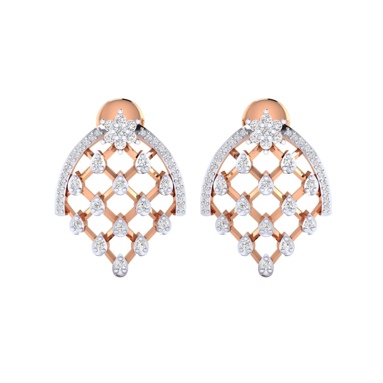 Women earrings 3dm render detail 3D print model 3D print model_5