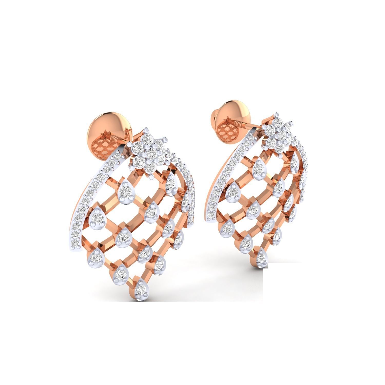 Women earrings 3dm render detail 3D print model 3D print model_2