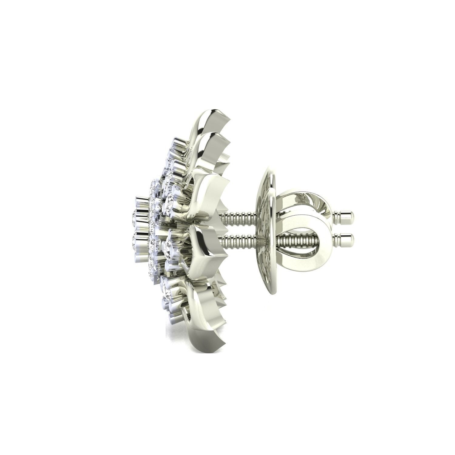 Women earrings 3dm render detail 3D print model 3D print model_7