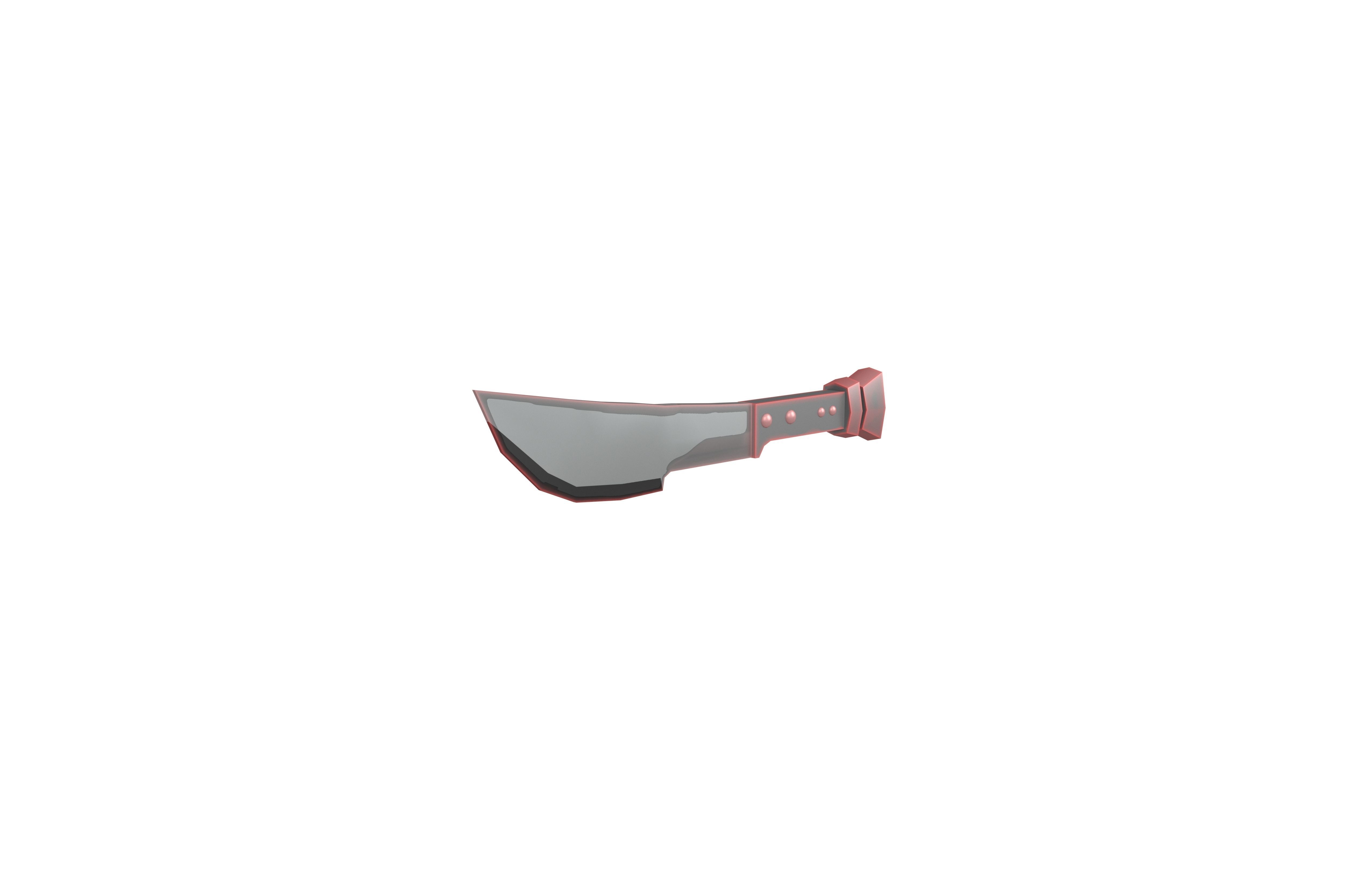 Low Poly Knife 024 Low-poly 3D model_3