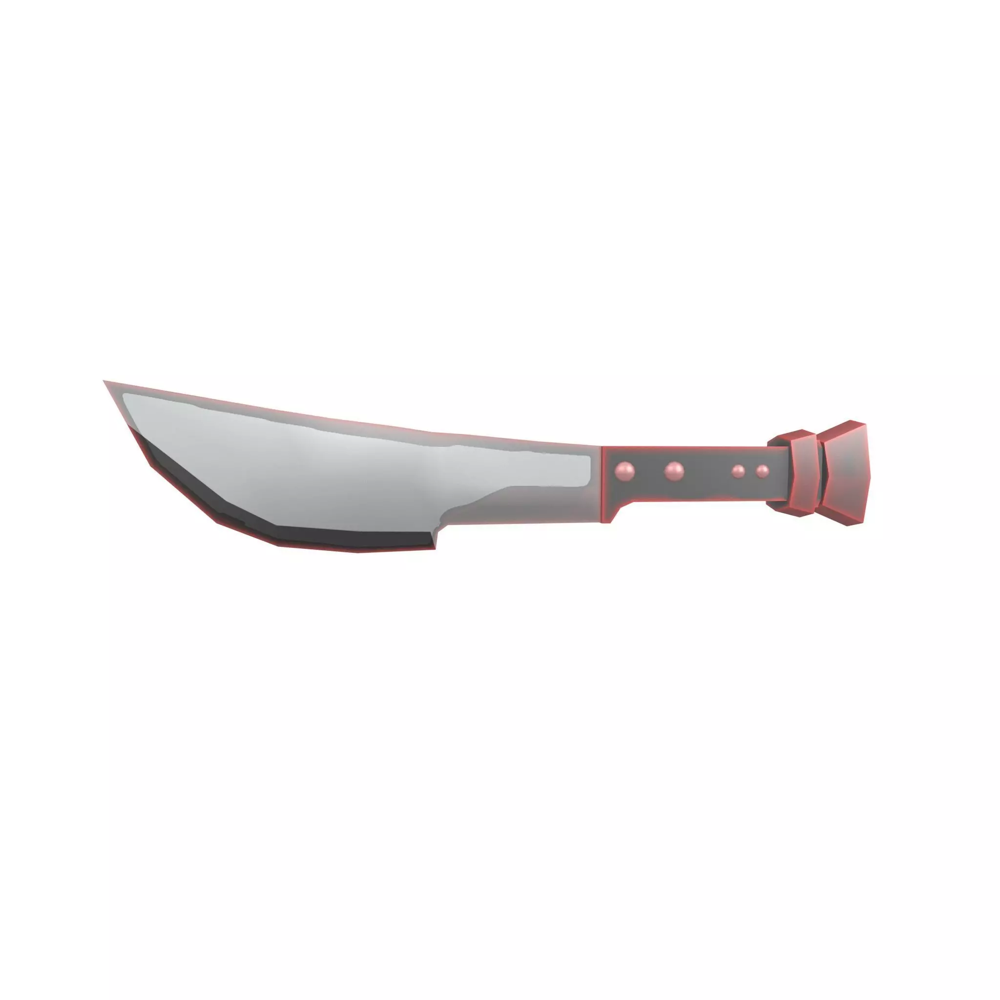 Low Poly Knife 024 Low-poly 3D model_0