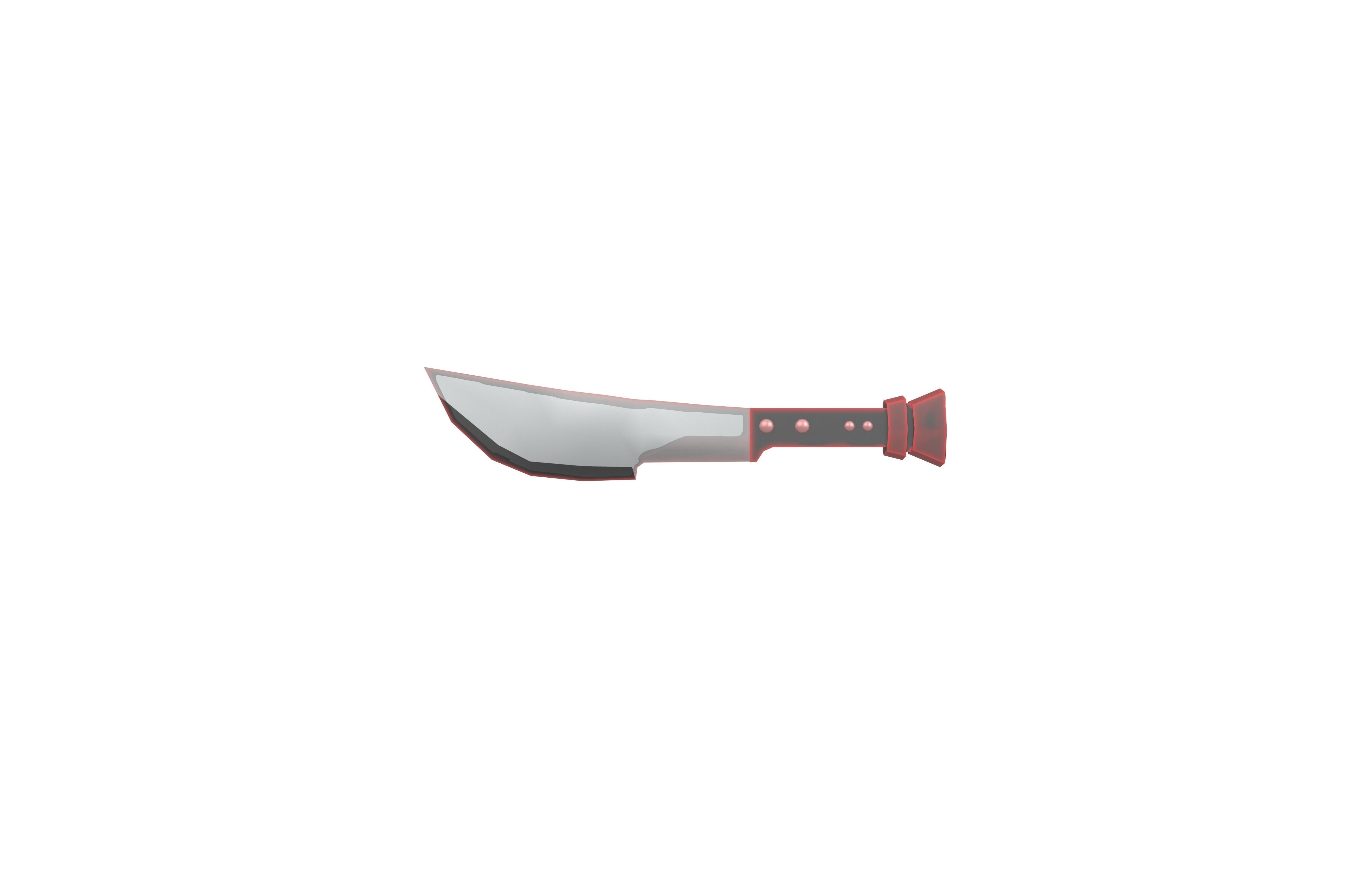 Low Poly Knife 024 Low-poly 3D model_2