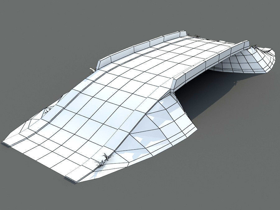 Damaged Road Pack Low Poly Low-poly 3D model_7