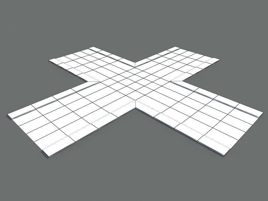 Damaged Road Pack Low Poly Low-poly 3D model_11