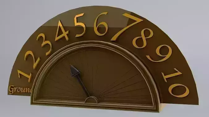 Fancy Elevator Mechanical Level Signal 3D model