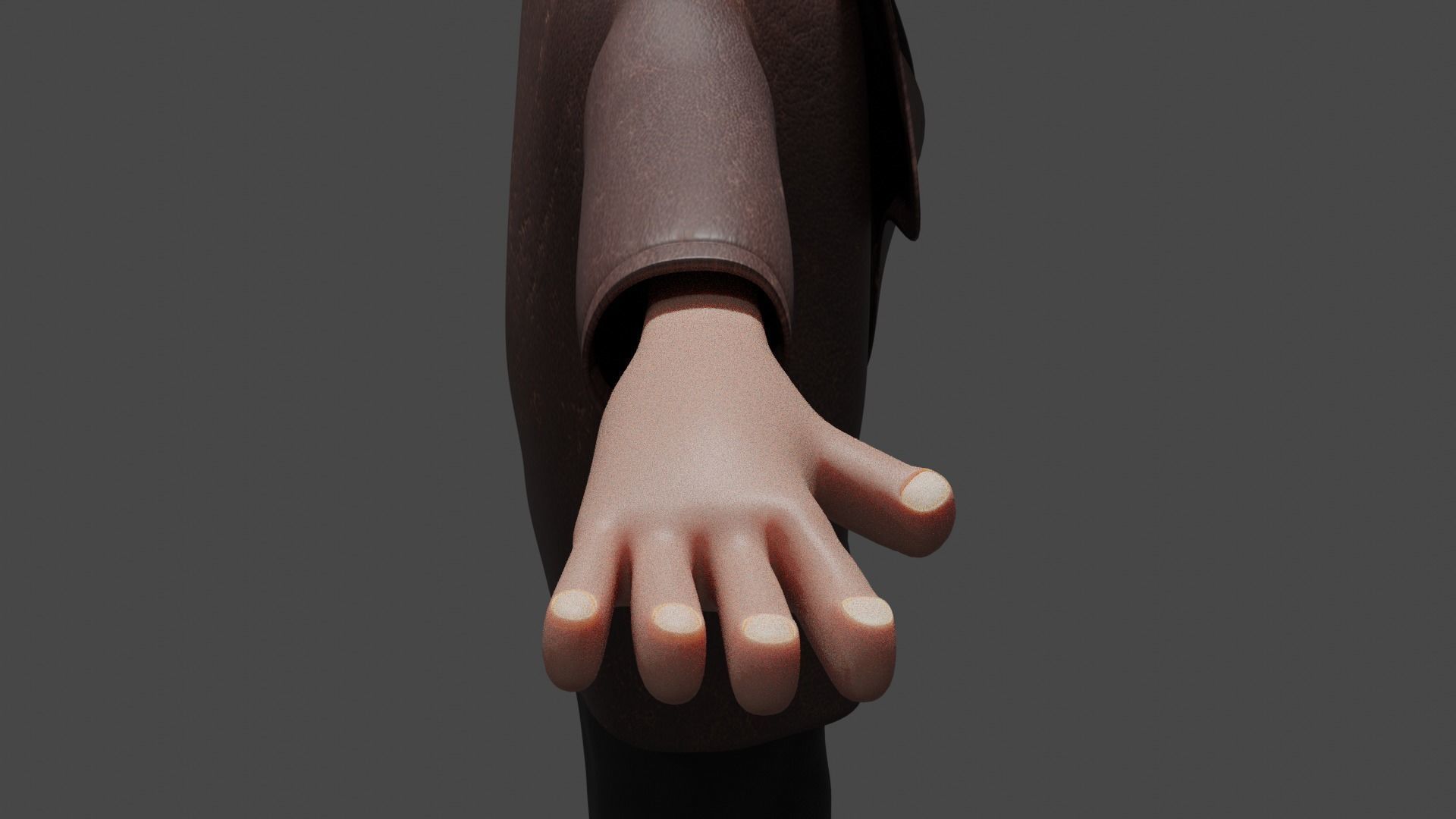 low poly character cartoon man Low-poly 3D model_6