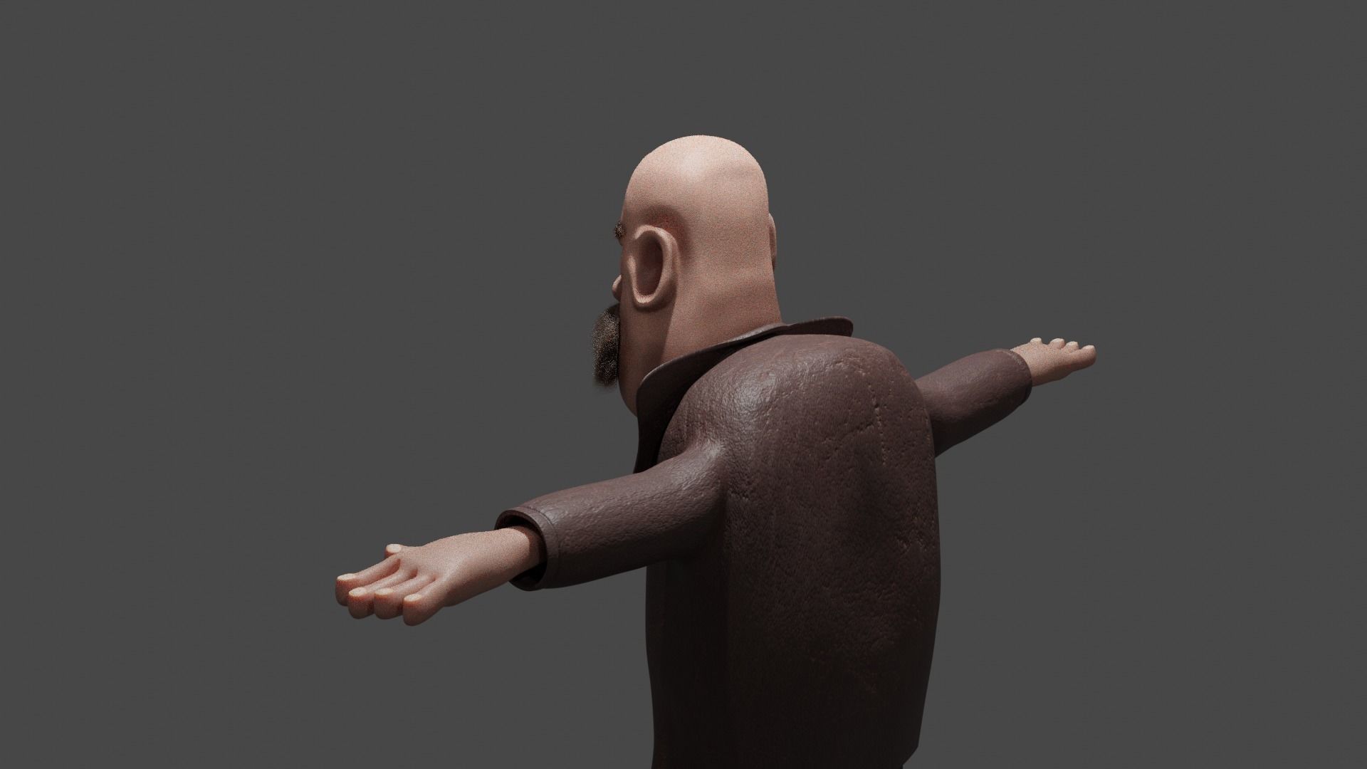 low poly character cartoon man Low-poly 3D model_3