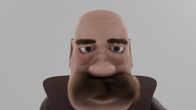 low poly character cartoon man Low-poly 3D model