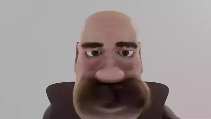 low poly character cartoon man