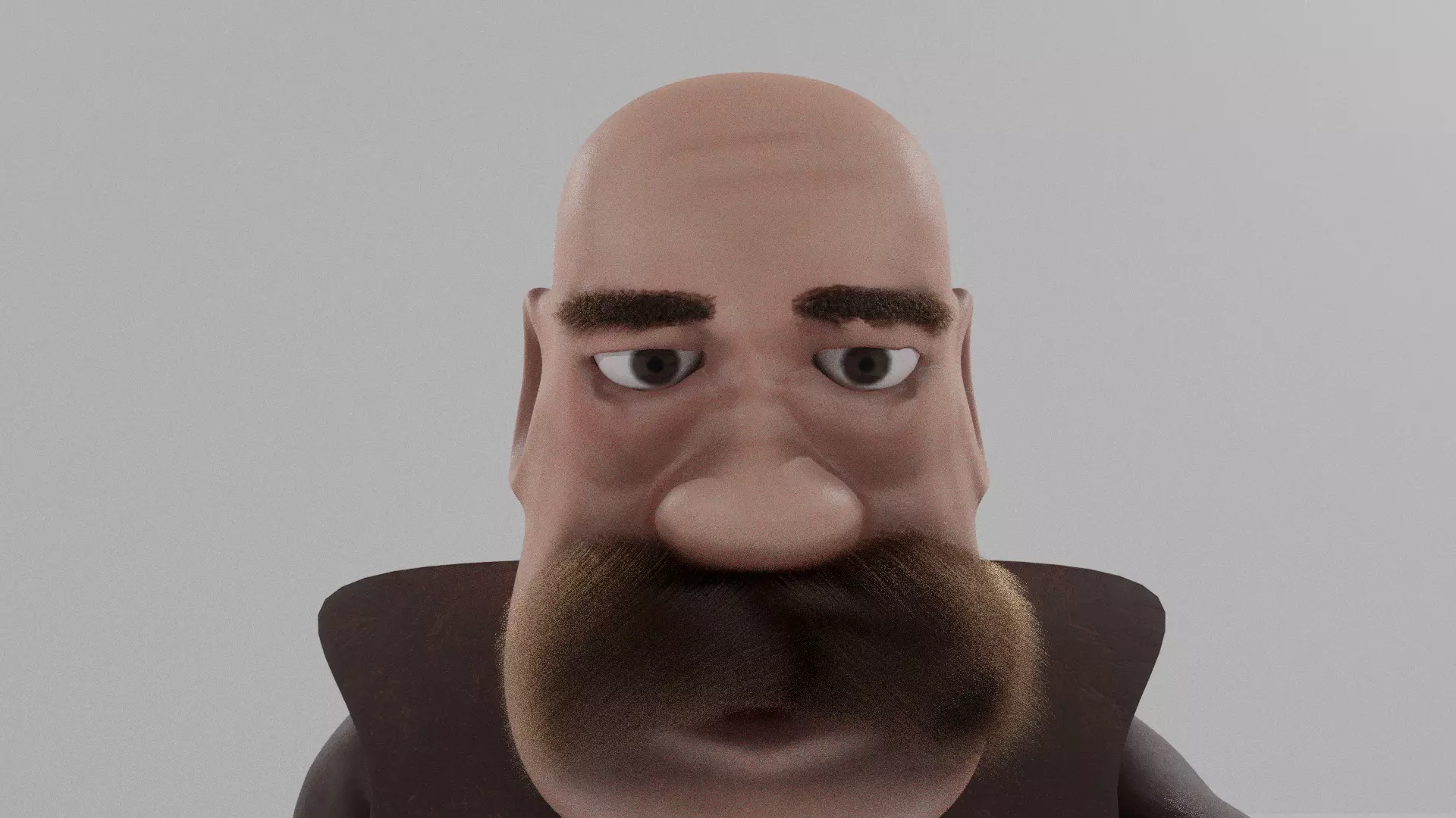 low poly character cartoon man Low-poly 3D model_0