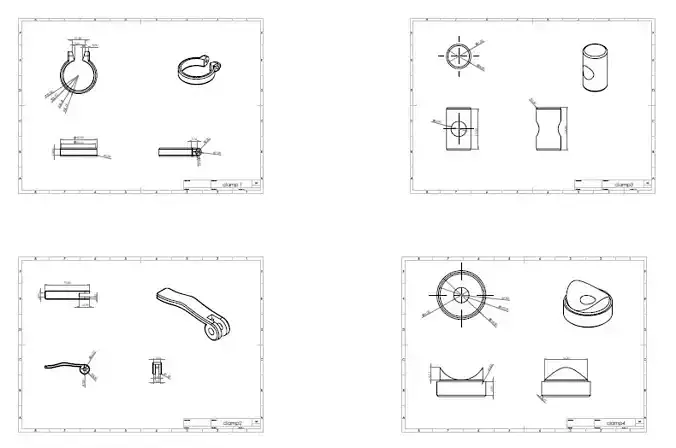 clamps sets for scooters and bikes 3D print model