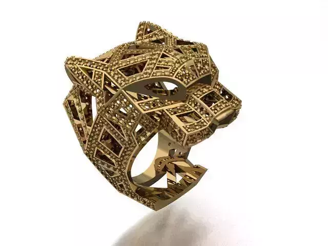 Lion Ring fancy and gorgeous small stones for mens