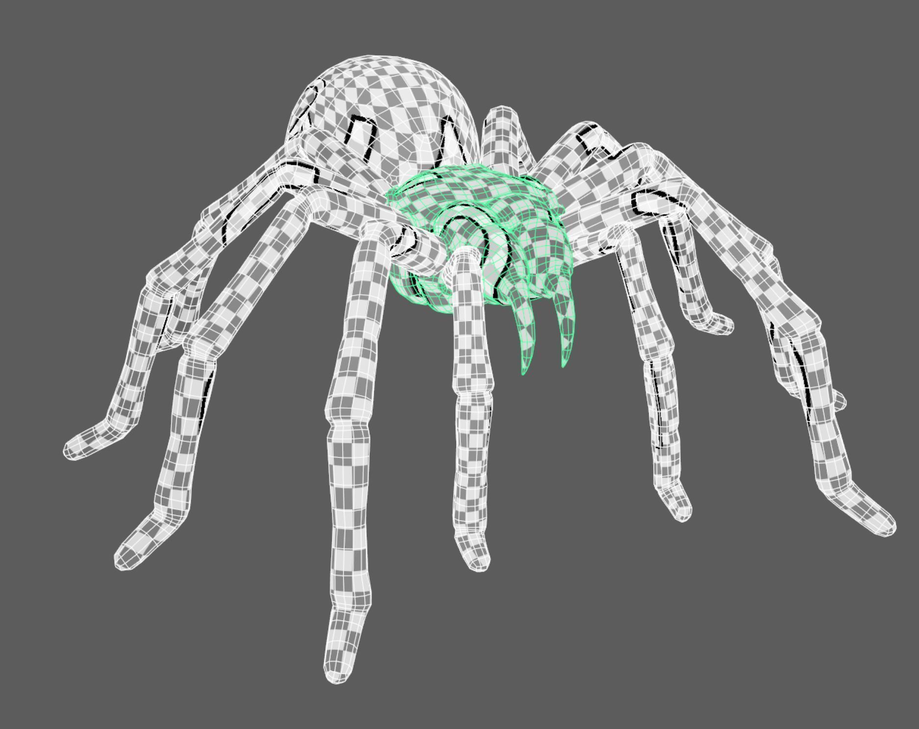 Spider - Tarantula with animations Low-poly 3D model_15