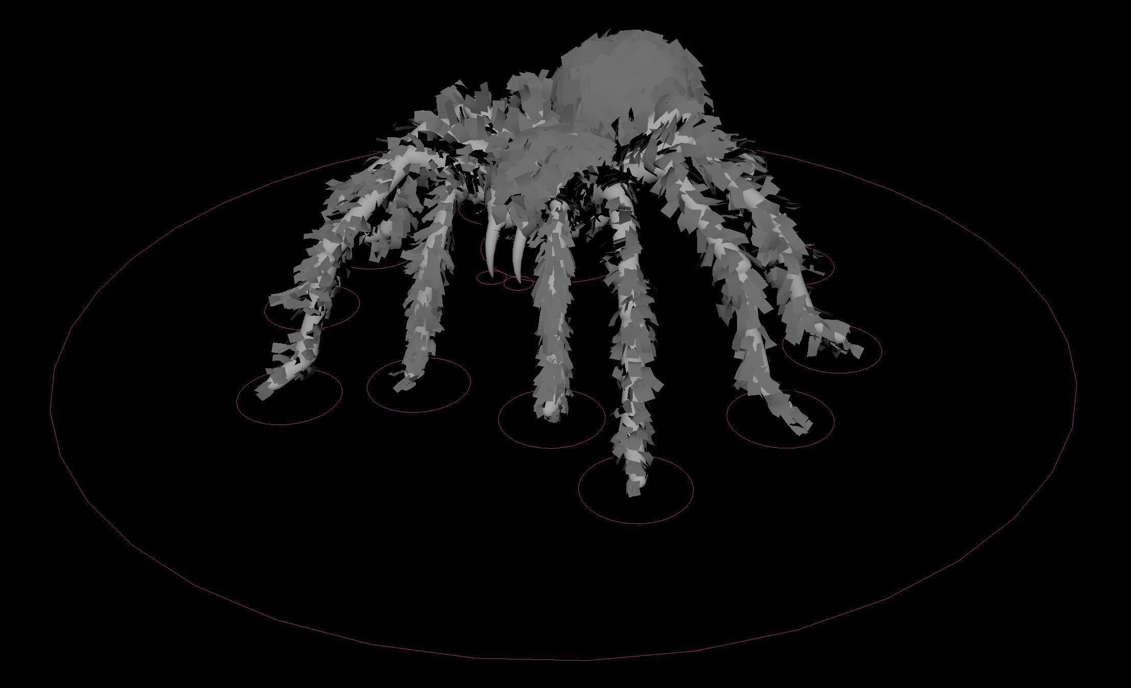 Spider - Tarantula with animations Low-poly 3D model_12